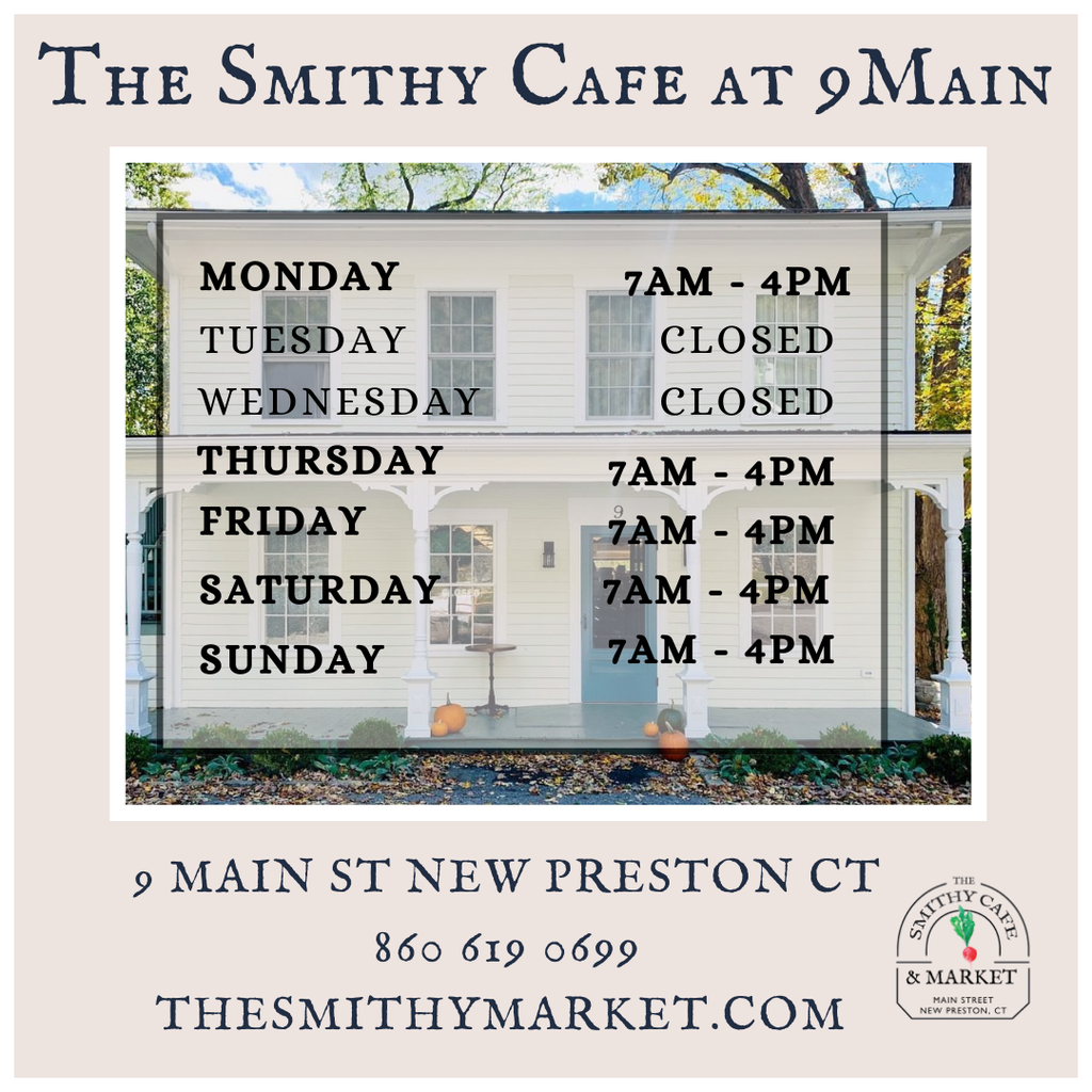 hours of operation for The Smithy Cafe @ 9 Main
