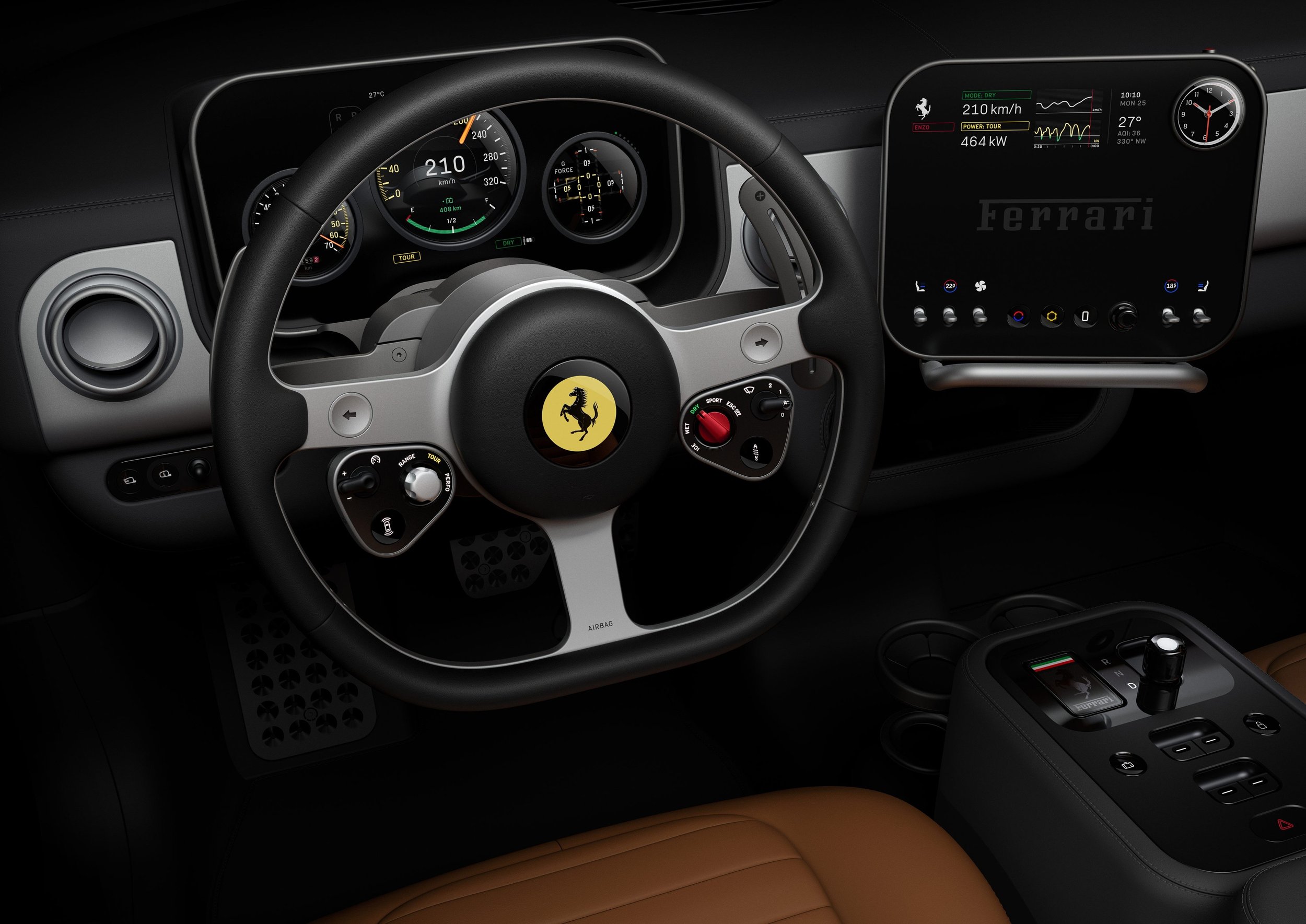 Ferrari unveils new ‘Luce’ EV interior 