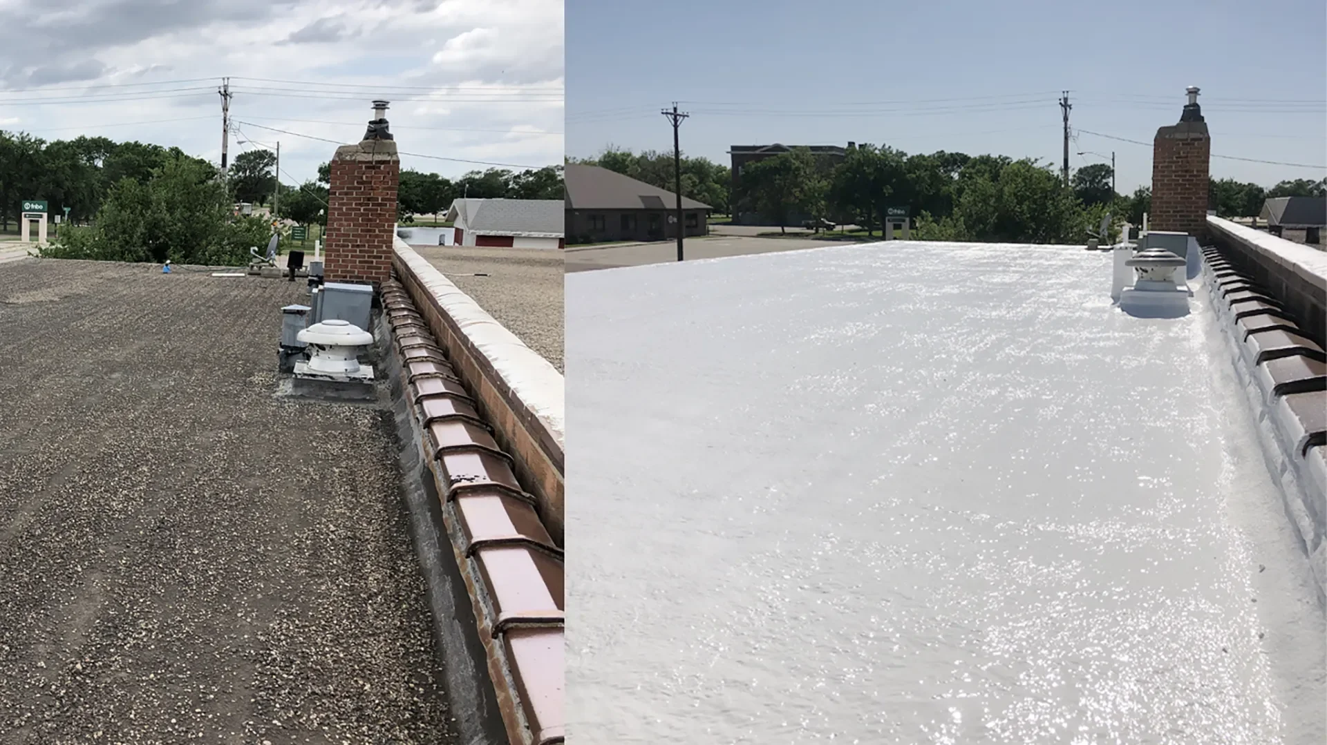 Re-Roofing Restoration Before and After