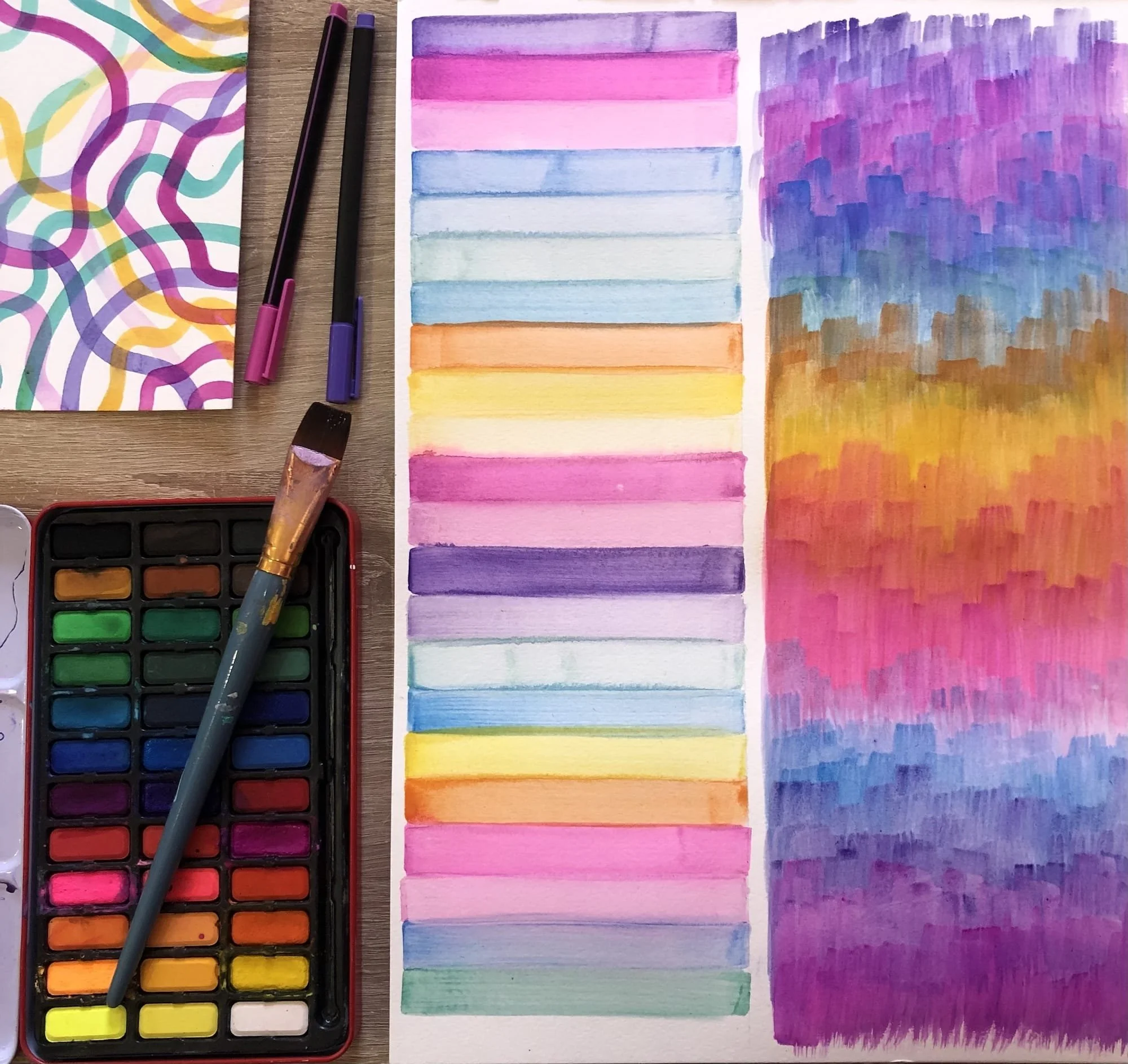 image of paints and stripes of paints