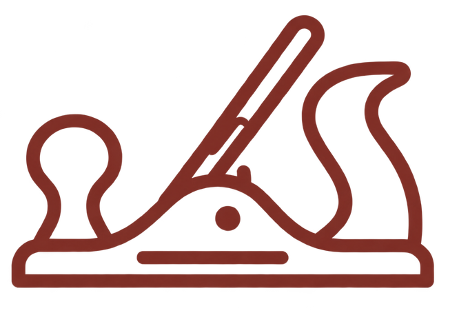 Minimalist line drawing of a soap bar with a toothbrush and a comb.