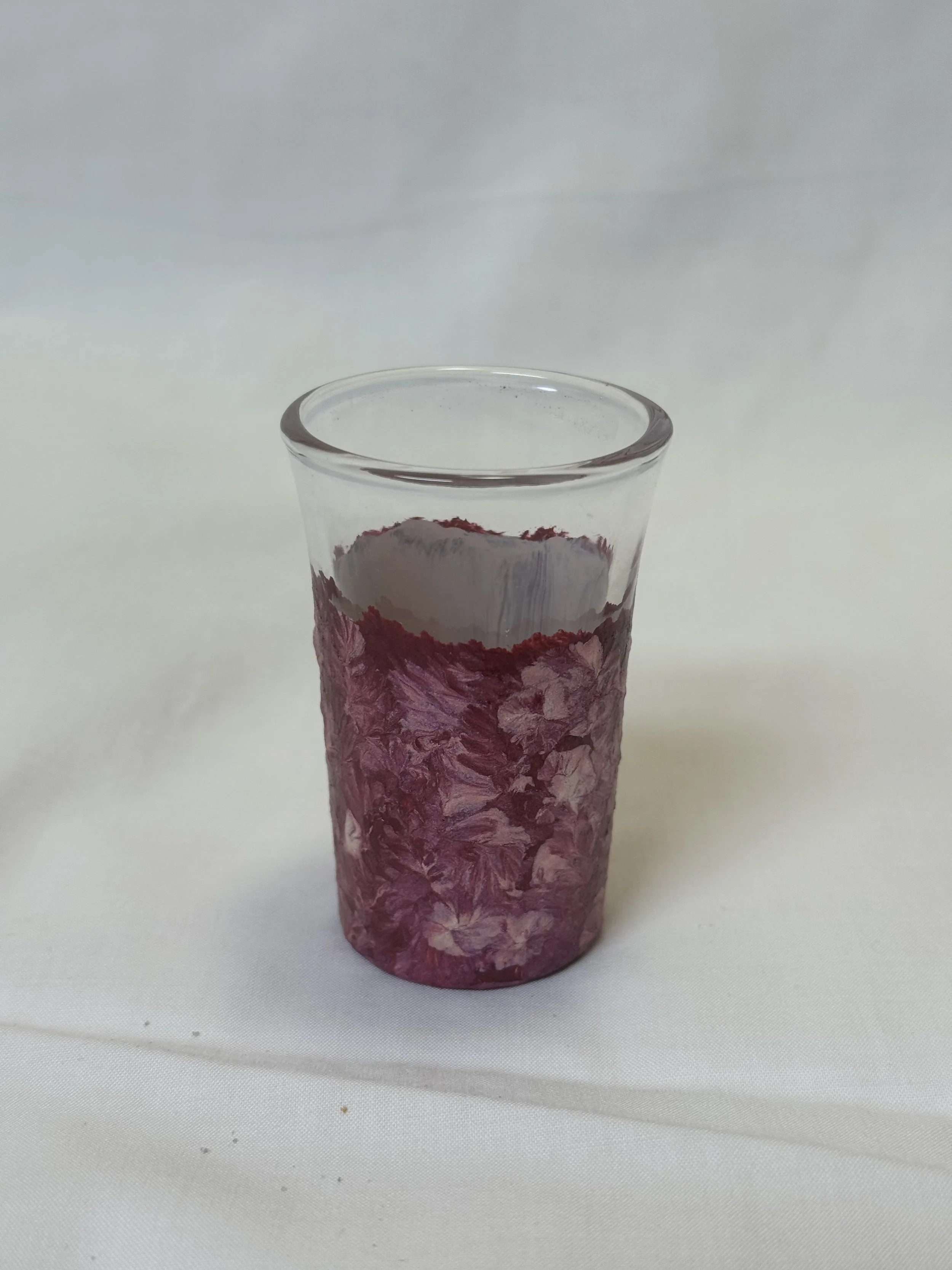Maroon and Silver Textured Shot Glass.jpeg