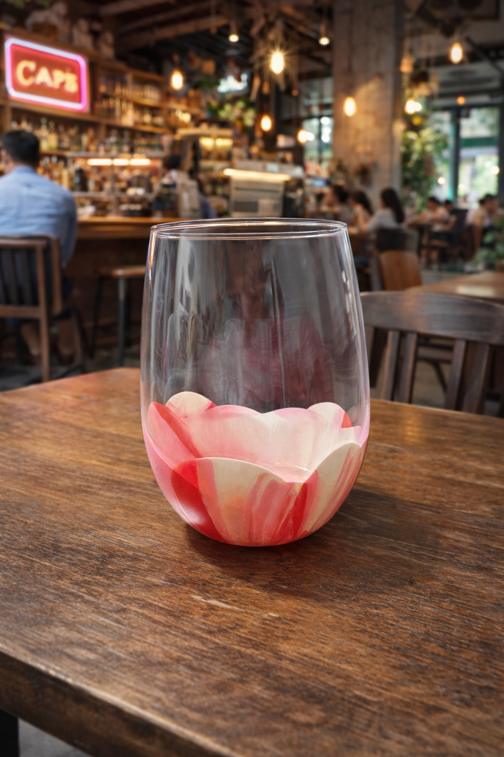 Pink, Red, and White