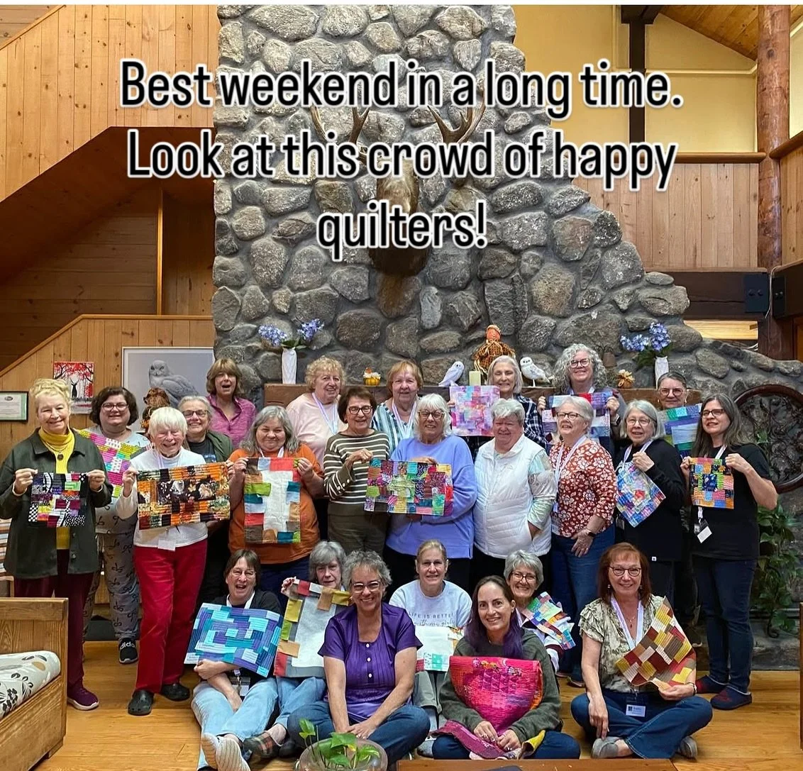 Last weekend I was up in Waterville Valley for a retreat with @purplemoosequilting . My first time teaching at a retreat. If you are at all vain, I highly recommend being the center of attention all weekend. 

I am happy to travel to teach, so hit me