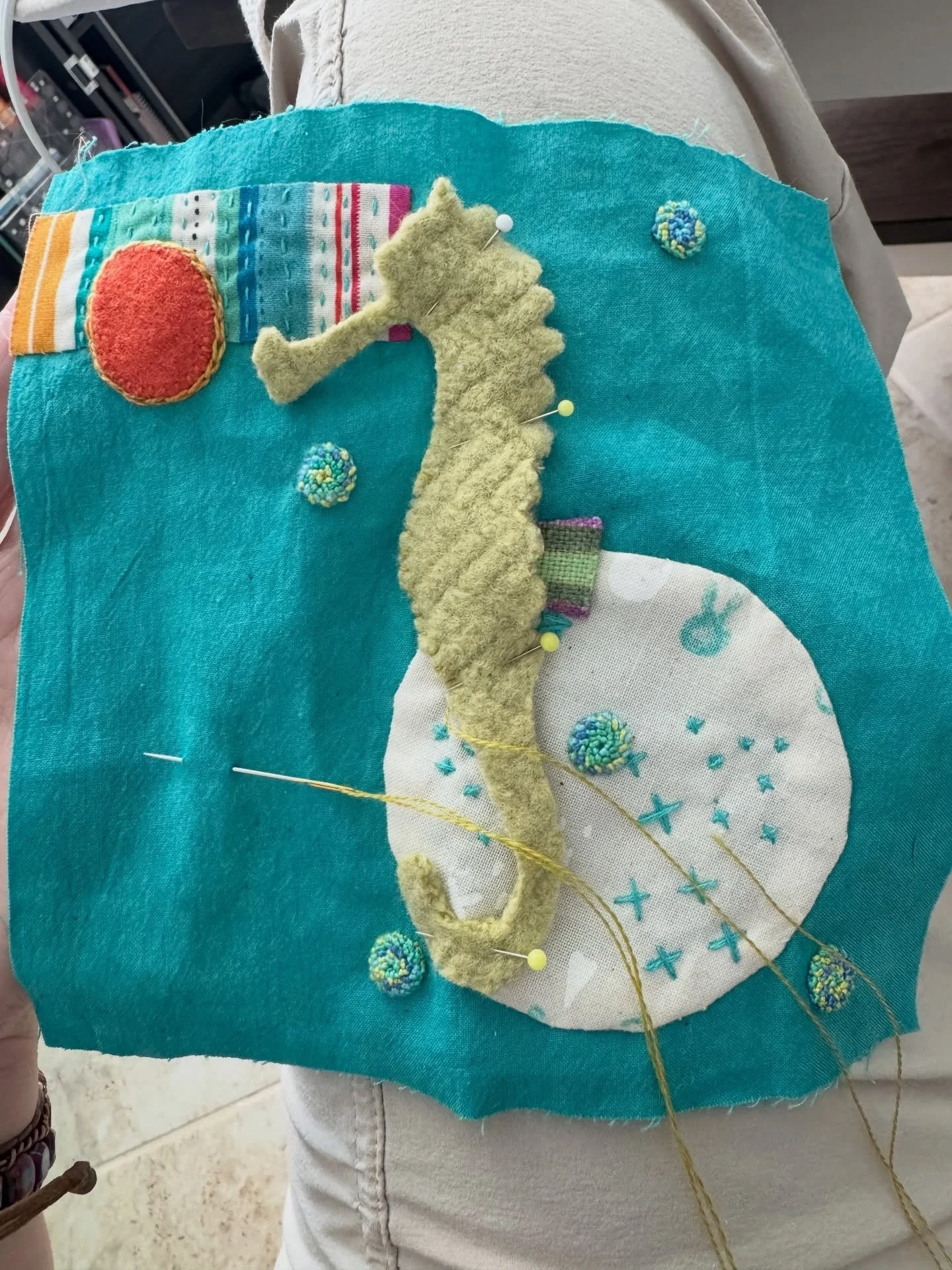 Well, that escalated quickly. I went from thinking about making this quilt for 2 years to started. I was going to wait until January, but I&rsquo;m in a &ldquo;starting new things&rdquo; phase right now. 

This is the first block of Sue Spargo&rsquo;