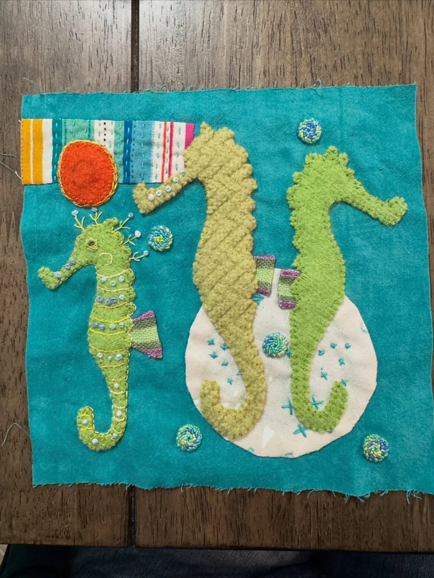 Slow going, but still going. This quilt is catching so many of my feelings right now. Excellent therapy. 

I can honestly recommend Trade Winds by @suespargo as an excellent distraction. 

#slowstitching #handembroidery