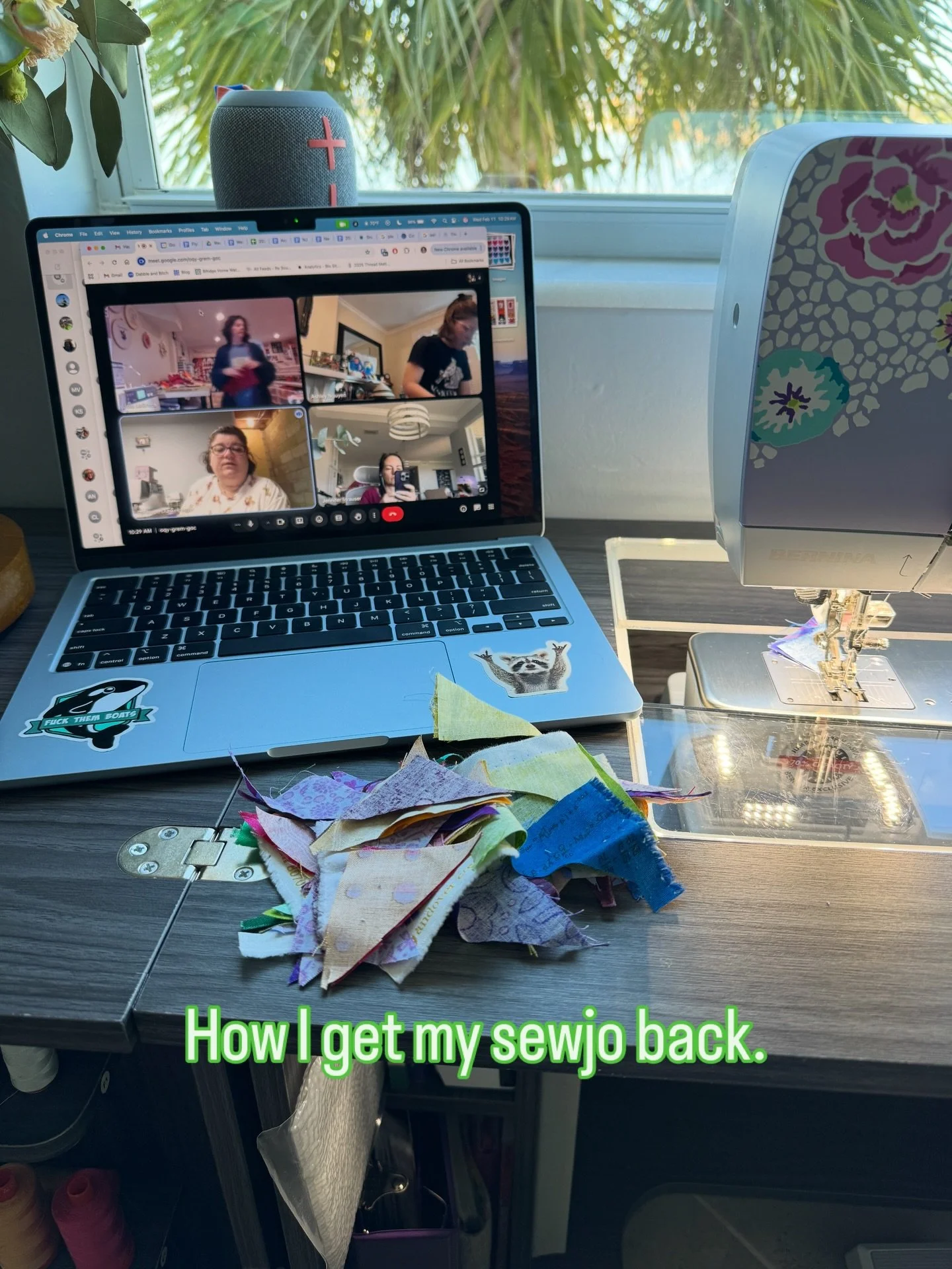 I&rsquo;m in a weird space emotionally right now, and I find my sewjo to be elusive. Here are my top tips to get it back. 

1. Quilty friends. Online friends are awesome - we all have our own stuff, and no one knows if I showered today or not. 
2. An