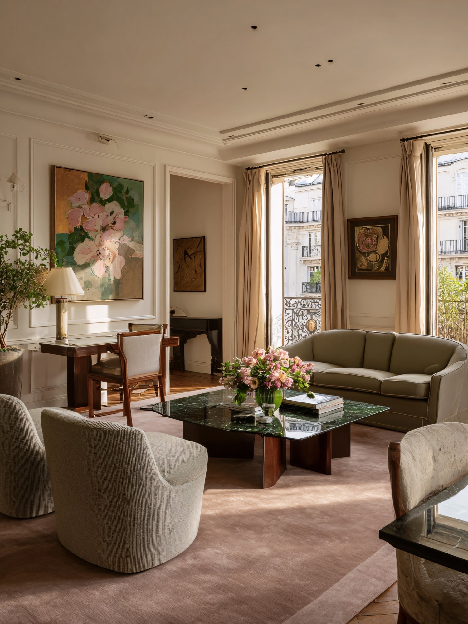 Parisian apartment sitting room.