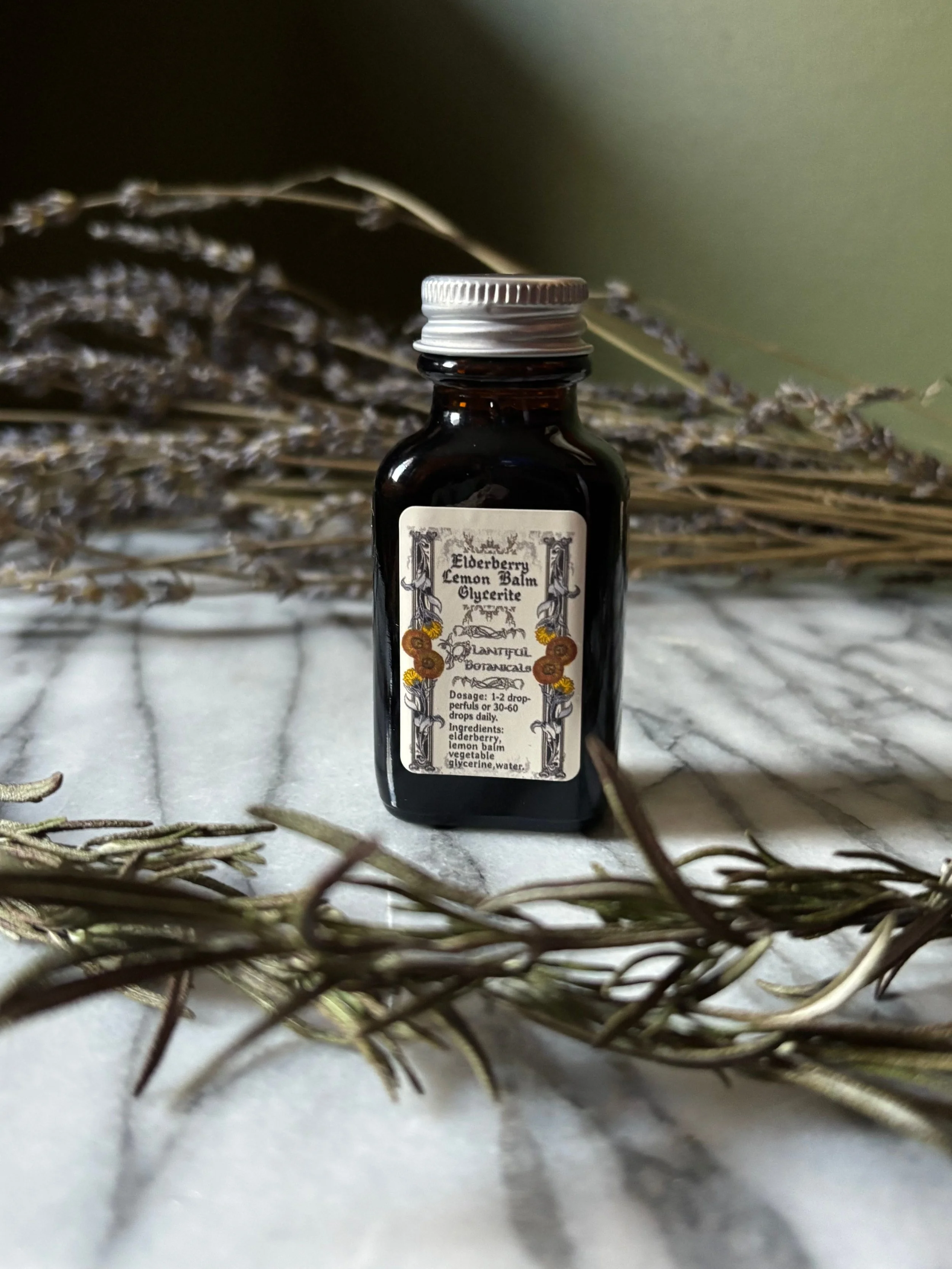 Elderberry Lemon Balm Glycerite