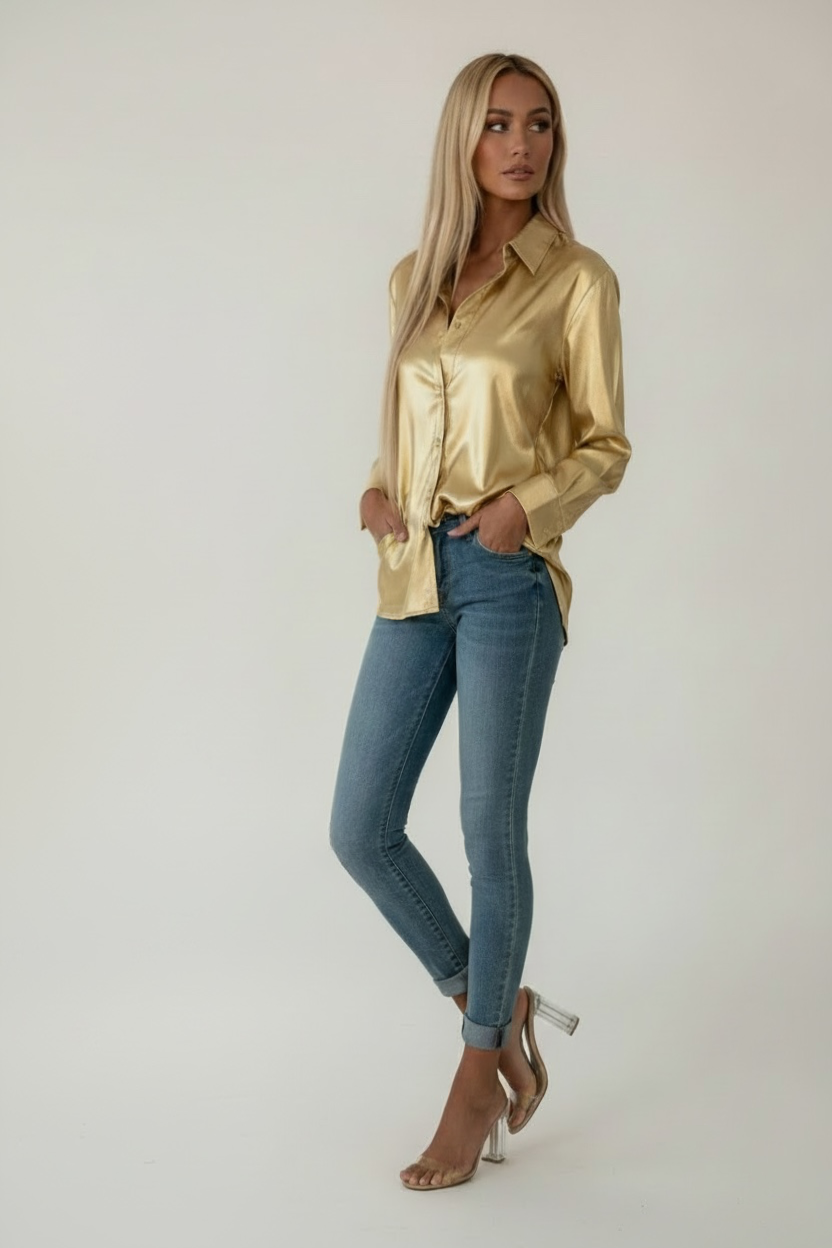 3 Gold Rush Long Sleeve Shirt - The Milan