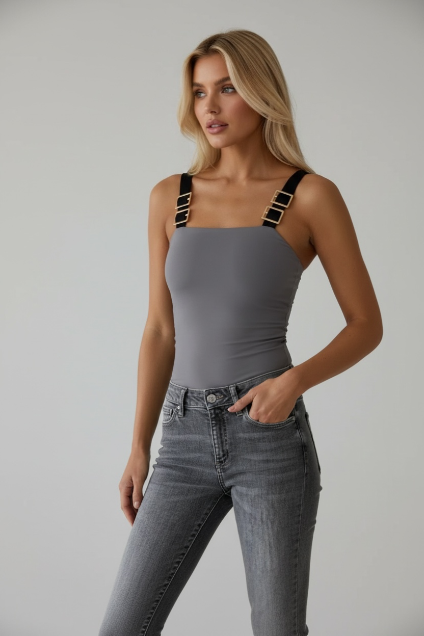 2. Moon Grey Bodysuit - The Milano Si