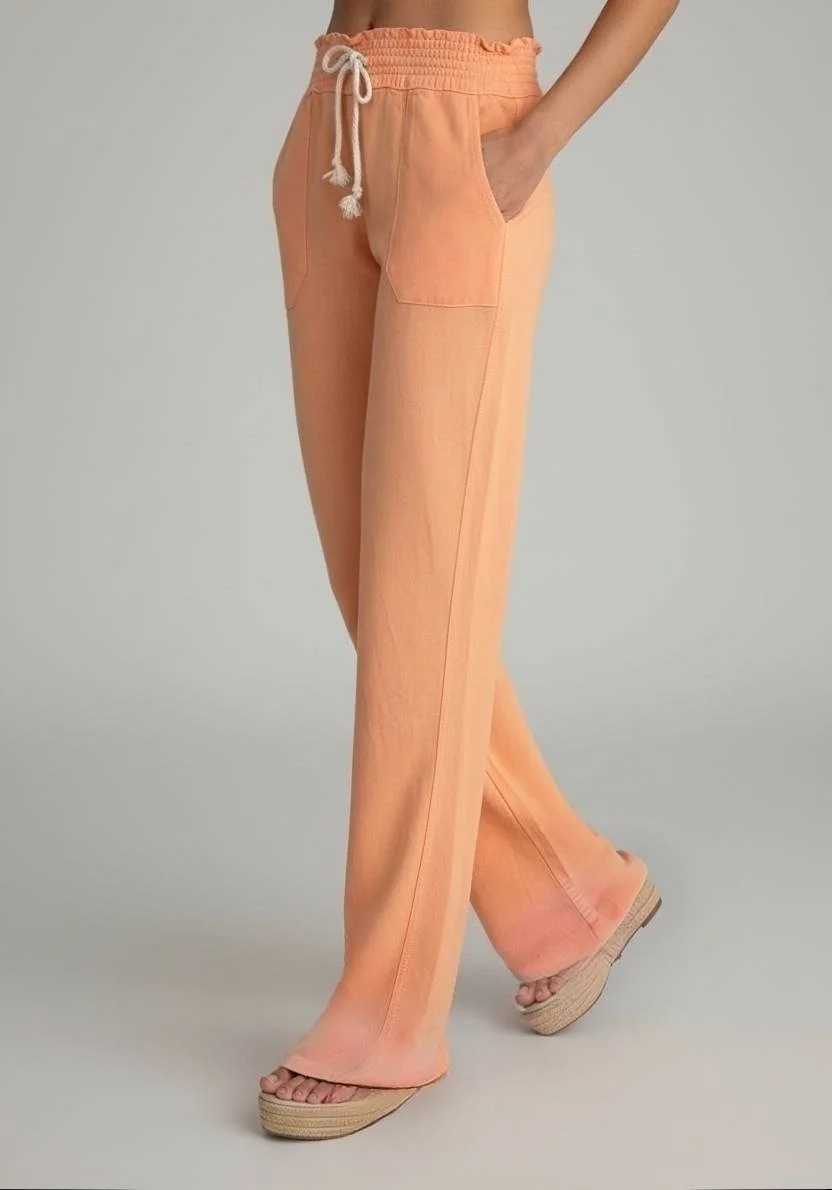 Sunlit Apricot Linen Pants - The St. Barts