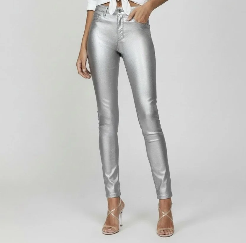 4 Martini Silver Vegan-Leather jeans - The Milano