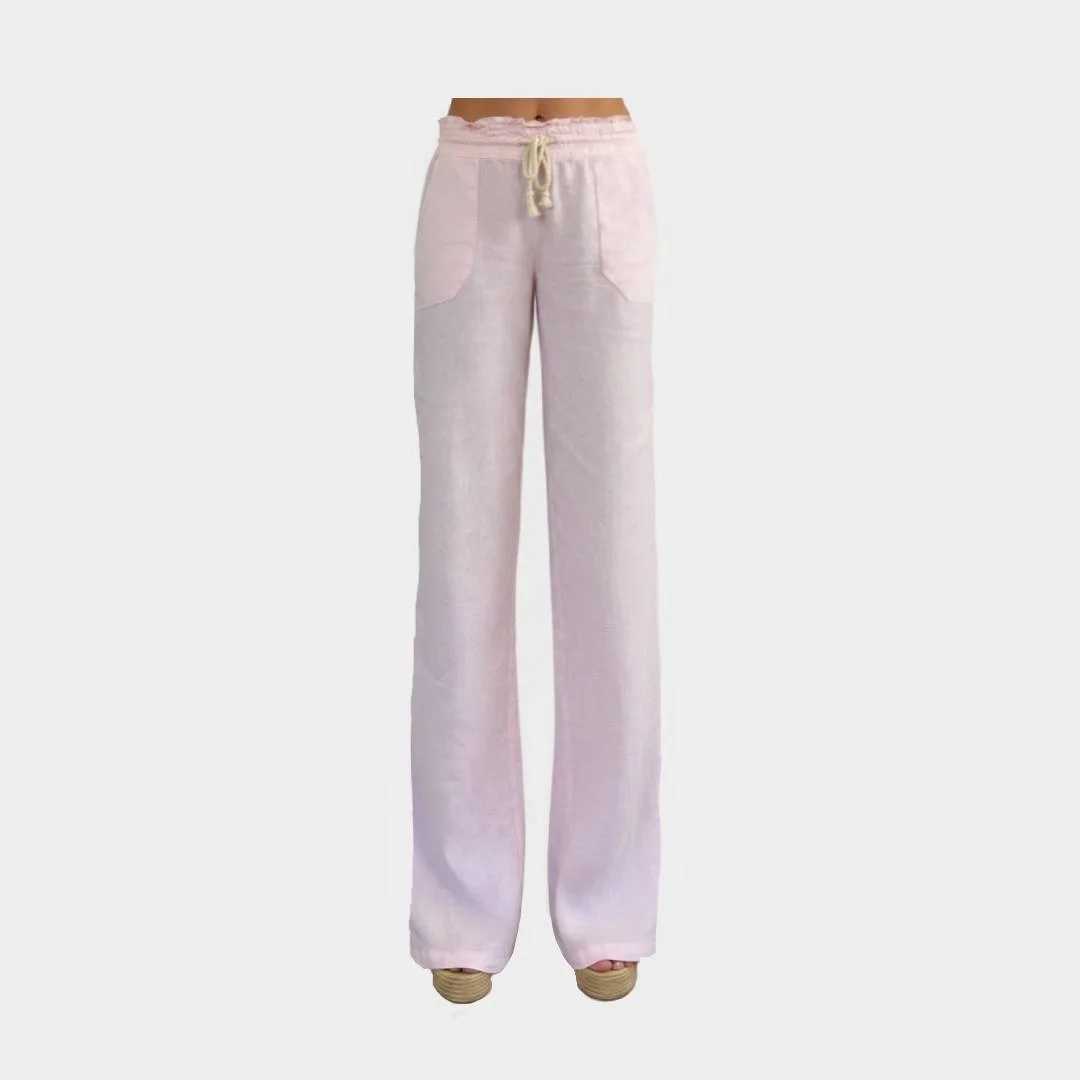 French Rosé Linen Pants - The St. Barts