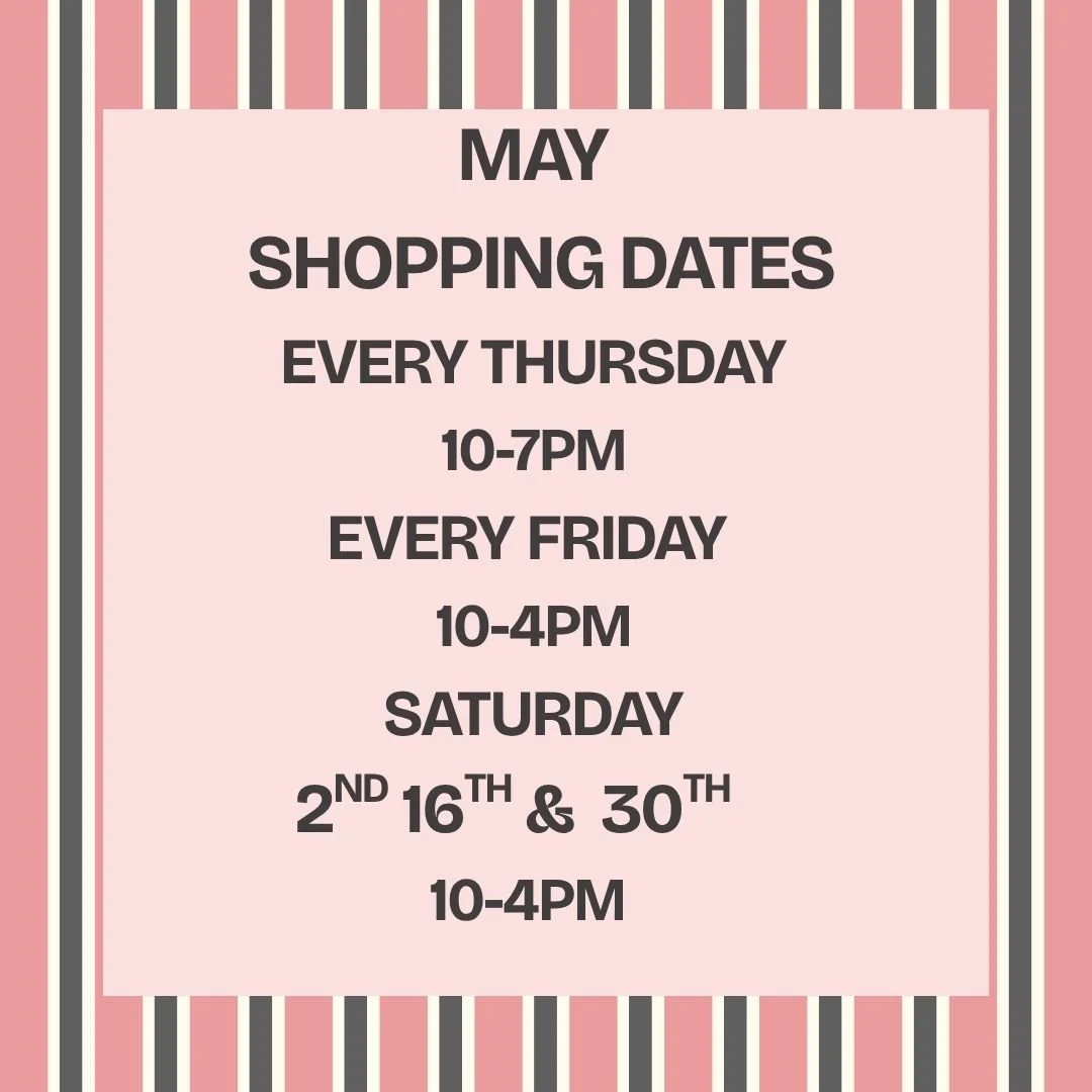May Pop In dates…..