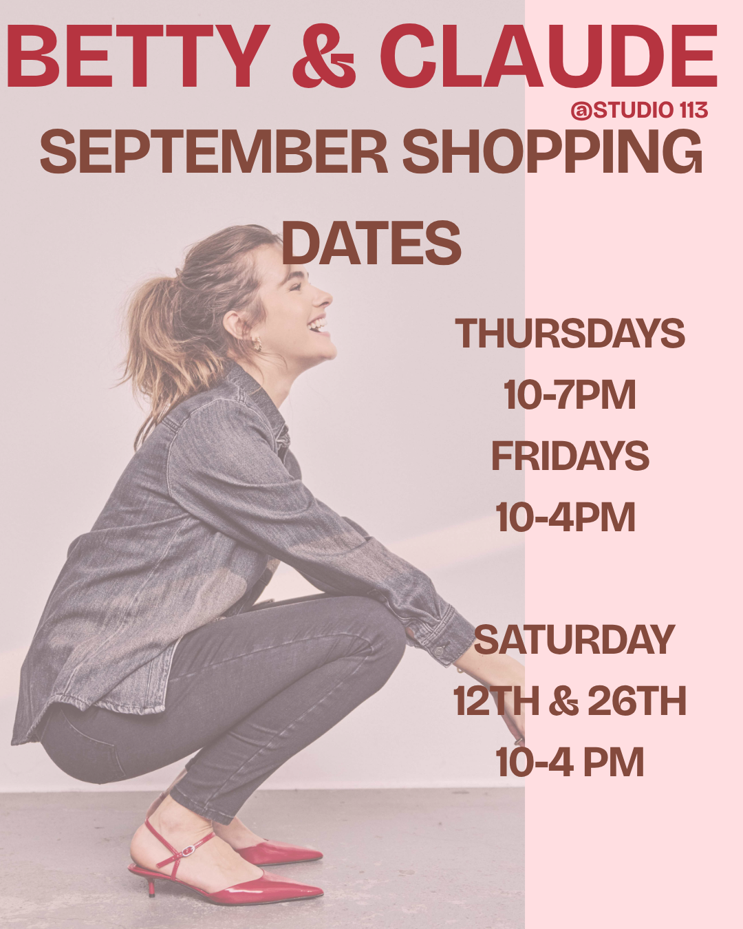 September Pop In Dates….