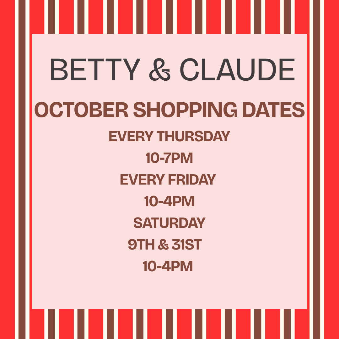October Pop In Dates…