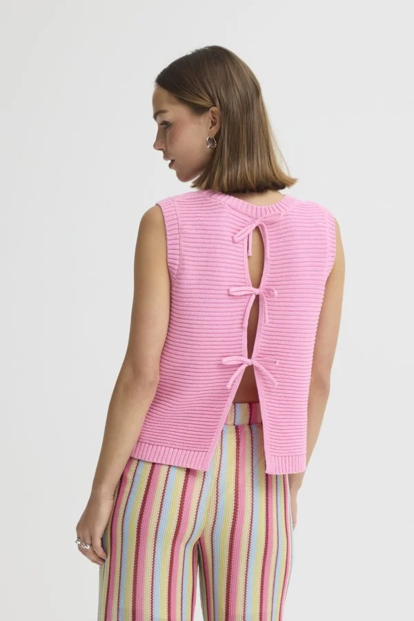 Pink Dotty Knit Tank