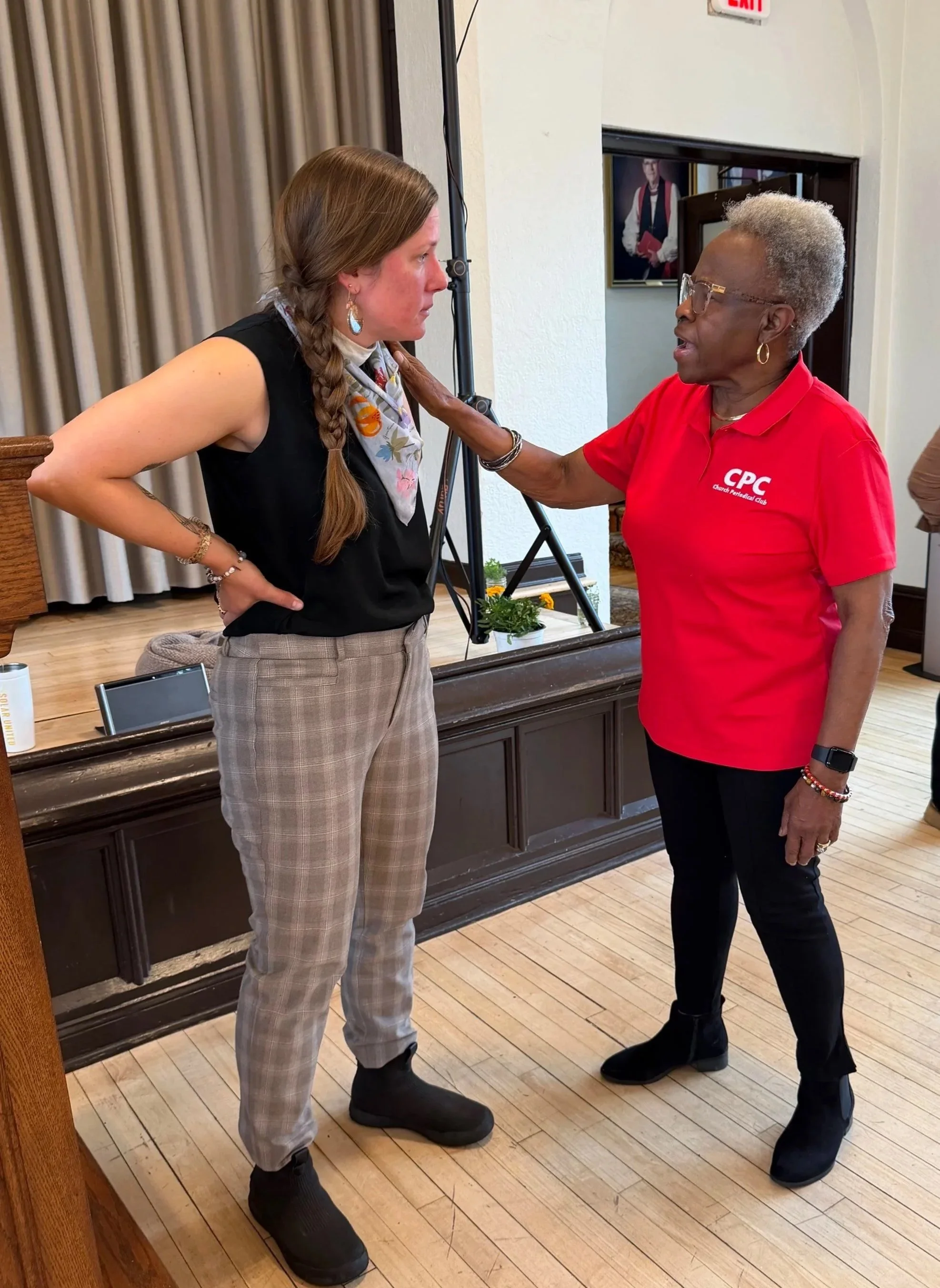 The Speaker Rev. Sarah Dunn with PHenie Golatt