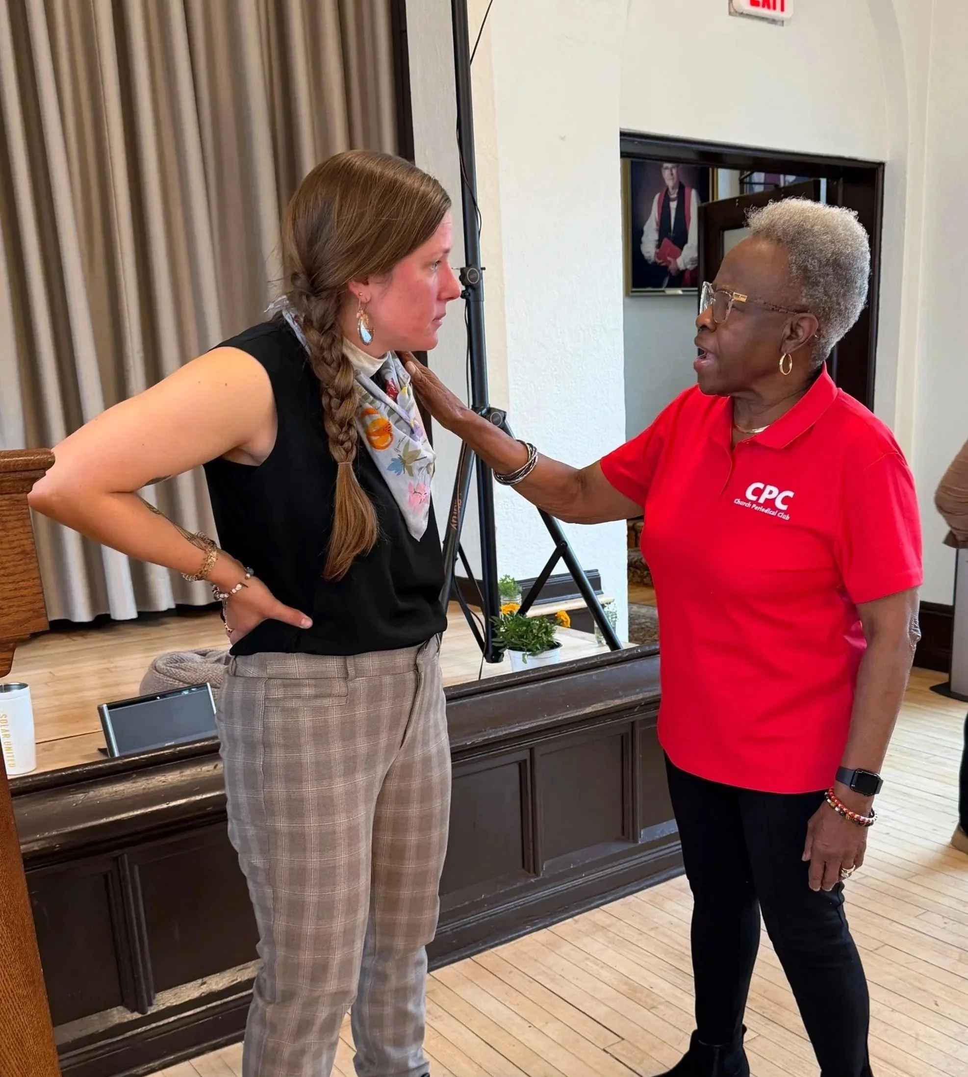 The Speaker Rev. Sarah Dunn with Phenie Golatt