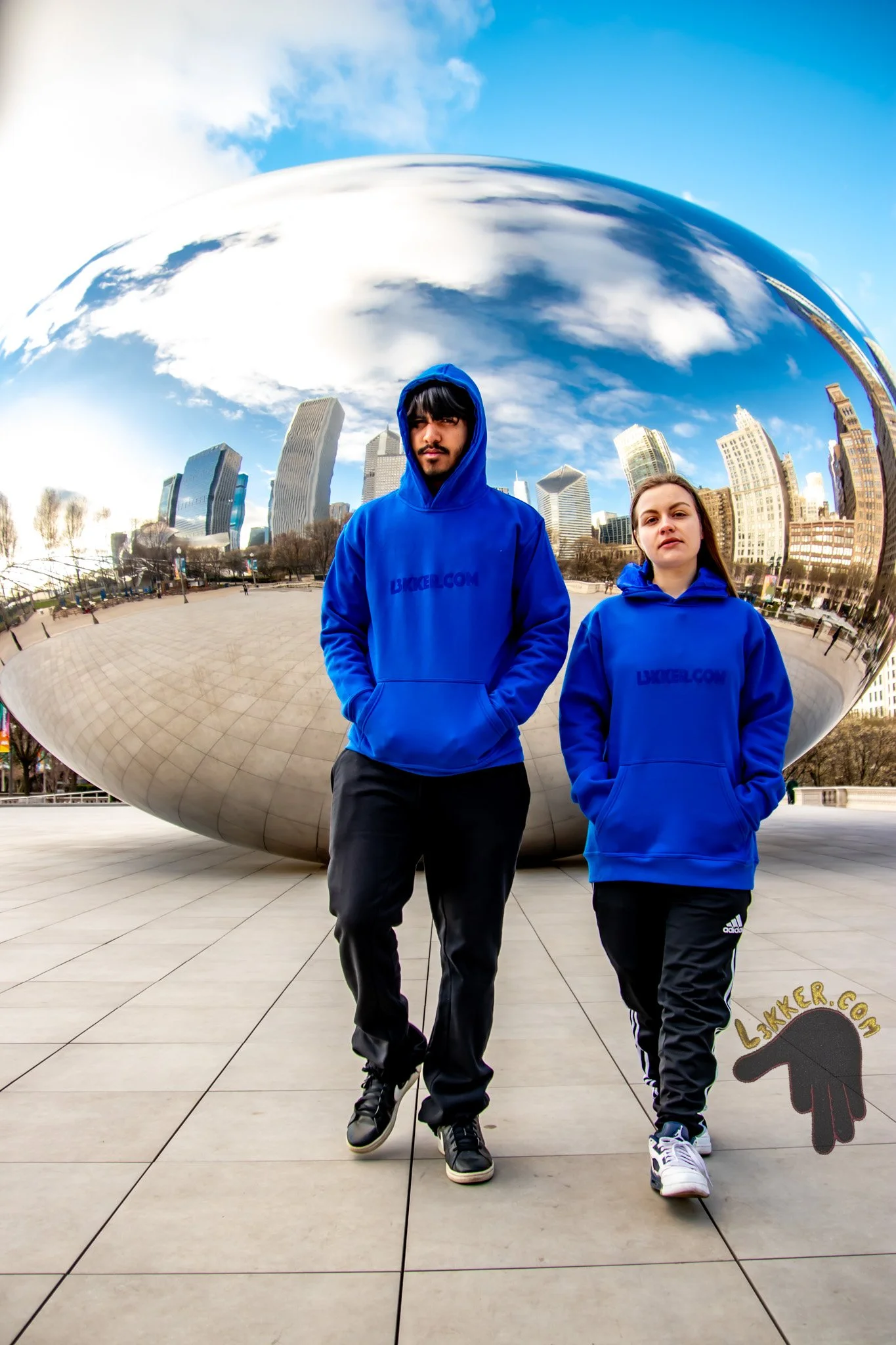 Royal Blue SATINLINED hoodie