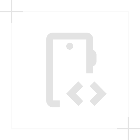 Icon of a smartphone with a coding symbol (angle brackets) below it.