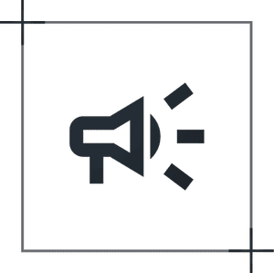 Icon of a loudspeaker with sound waves indicating volume off or muted.