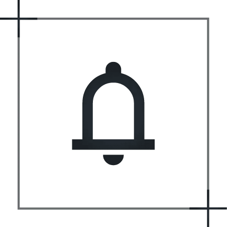 Icon of a bell with a slash through it, indicating silent or notifications off.