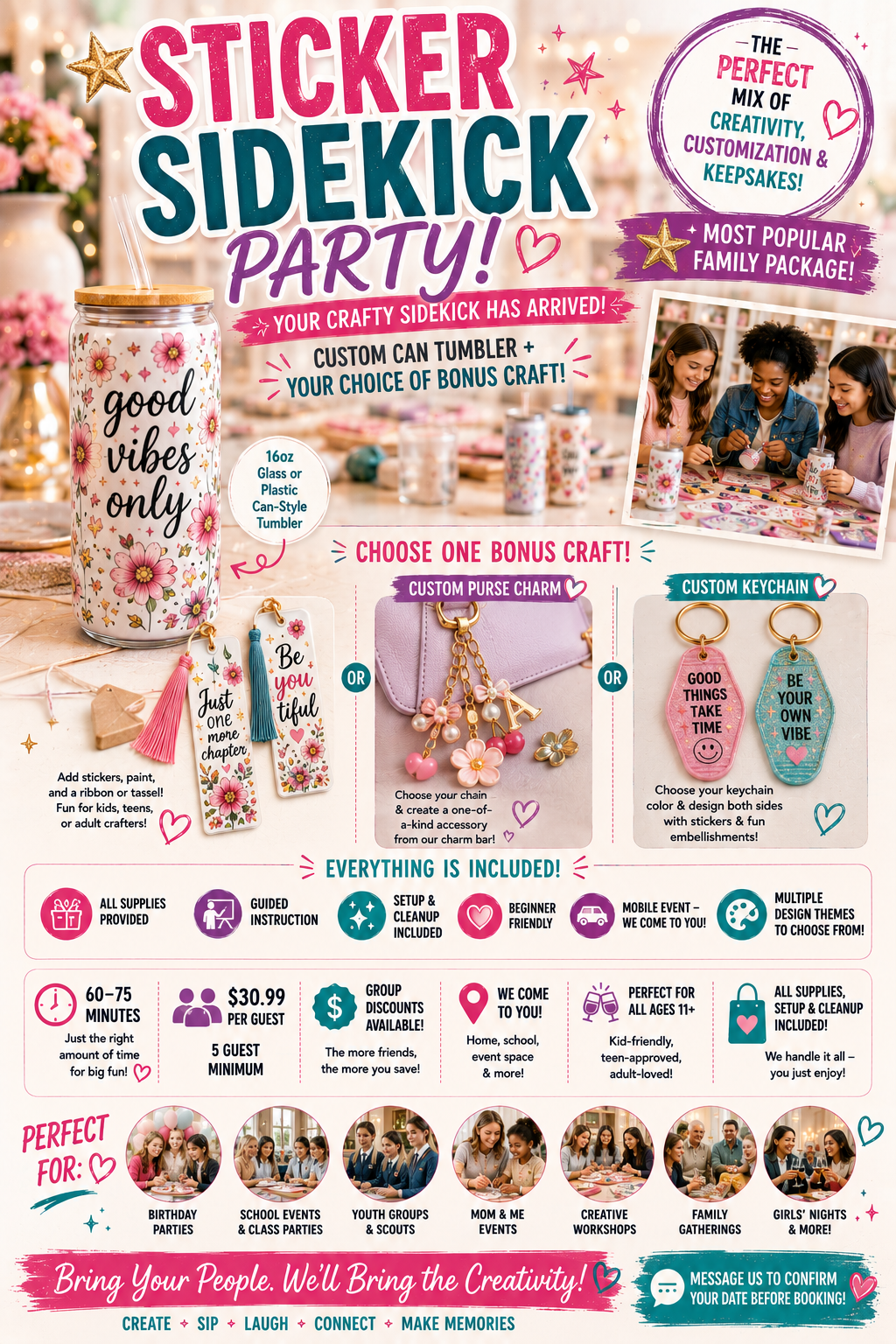 Mobile Craft Class: Sticker Sidekick Party