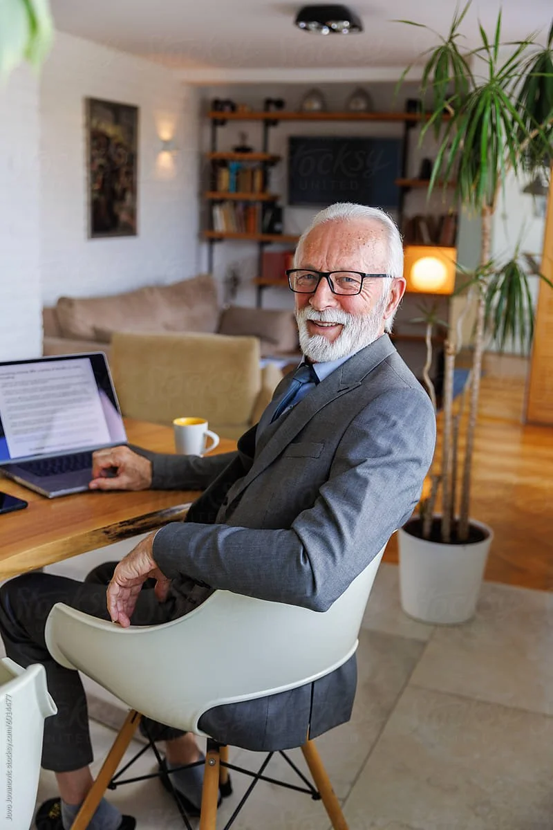 Feldenkrais client sitting without pain.