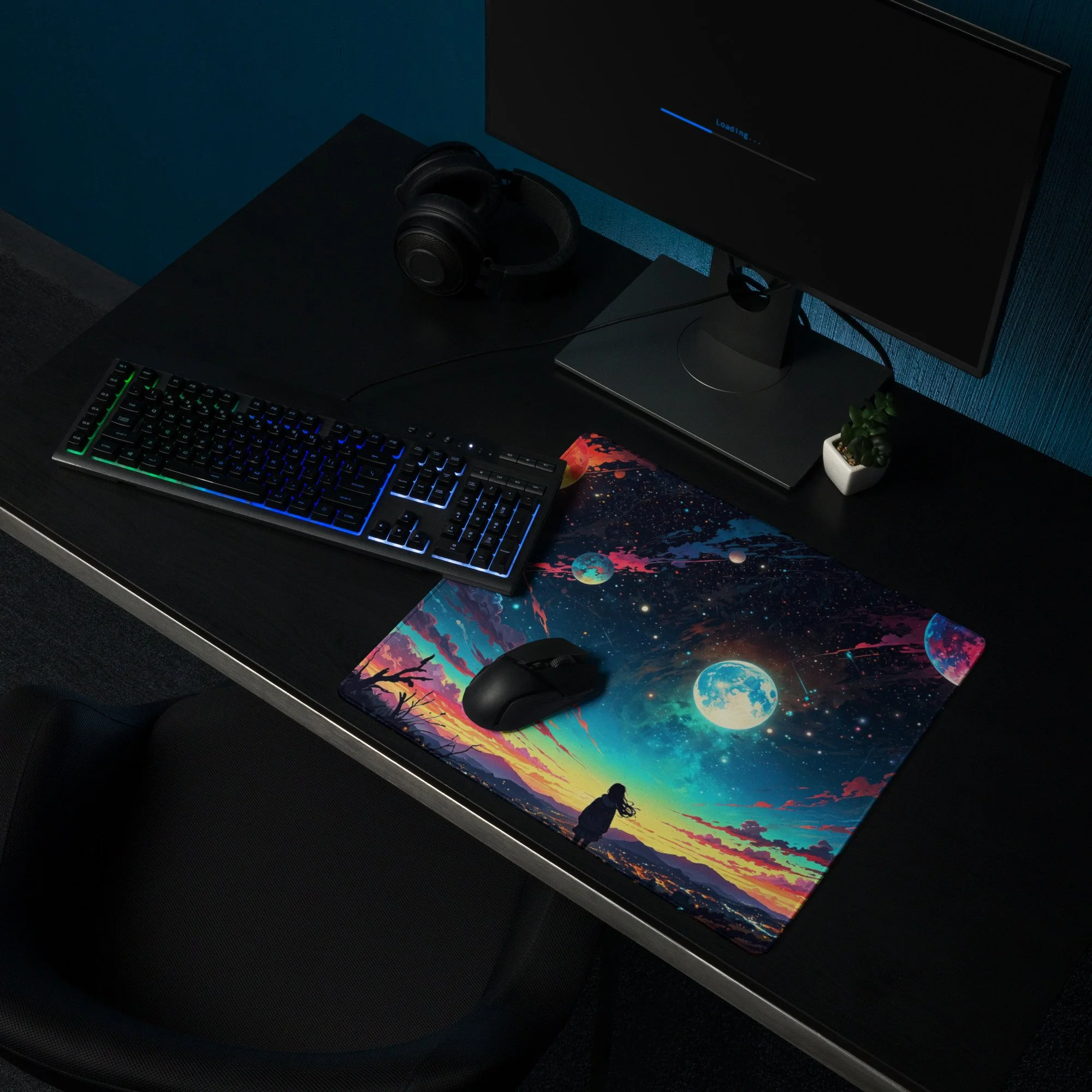 Questioning the Cosmos - 18"x16" Premium Gaming Mousepad