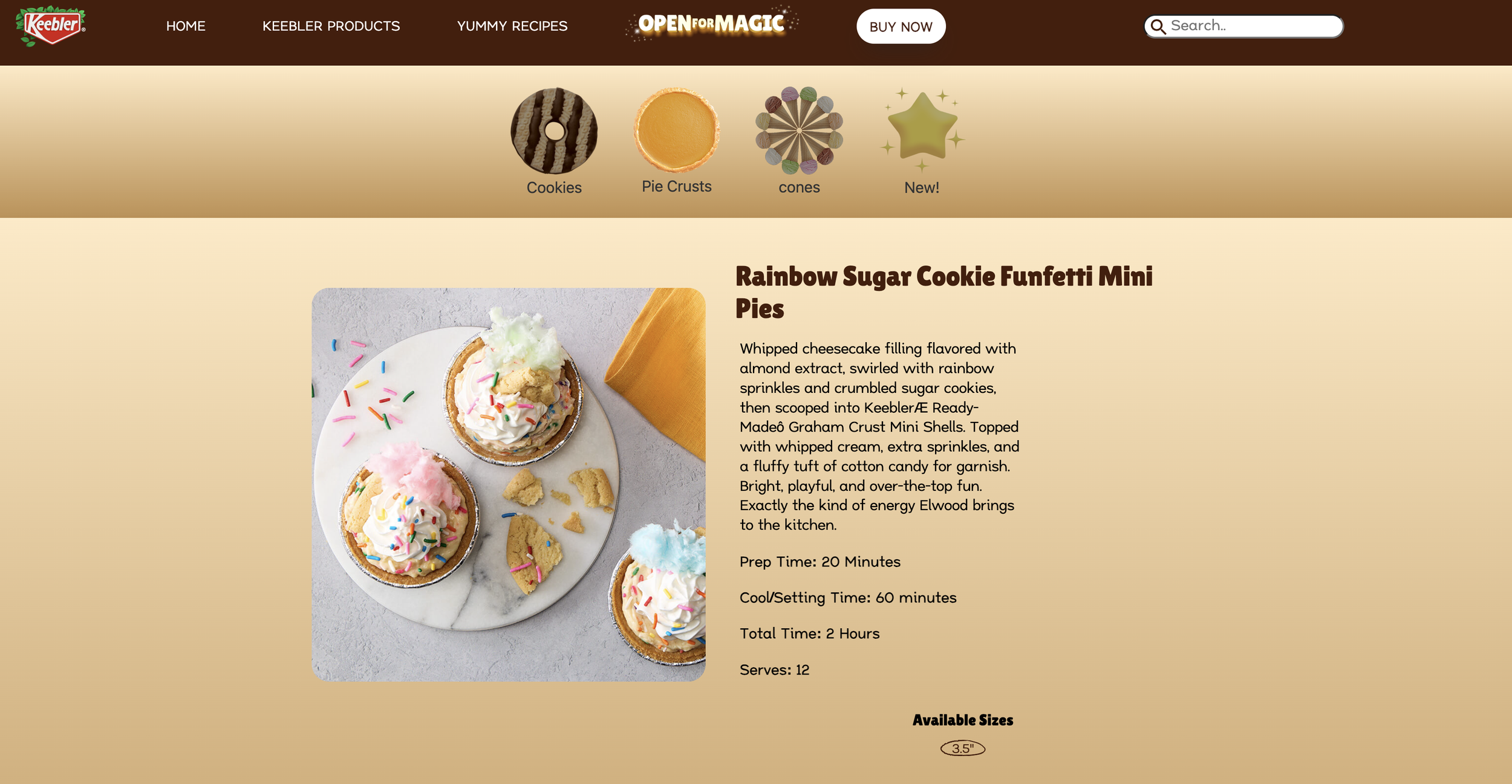 Three mini cookies topped with colorful sprinkles, whipped cream, and rainbow candy, served on a white marble plate with broken cookies around them.