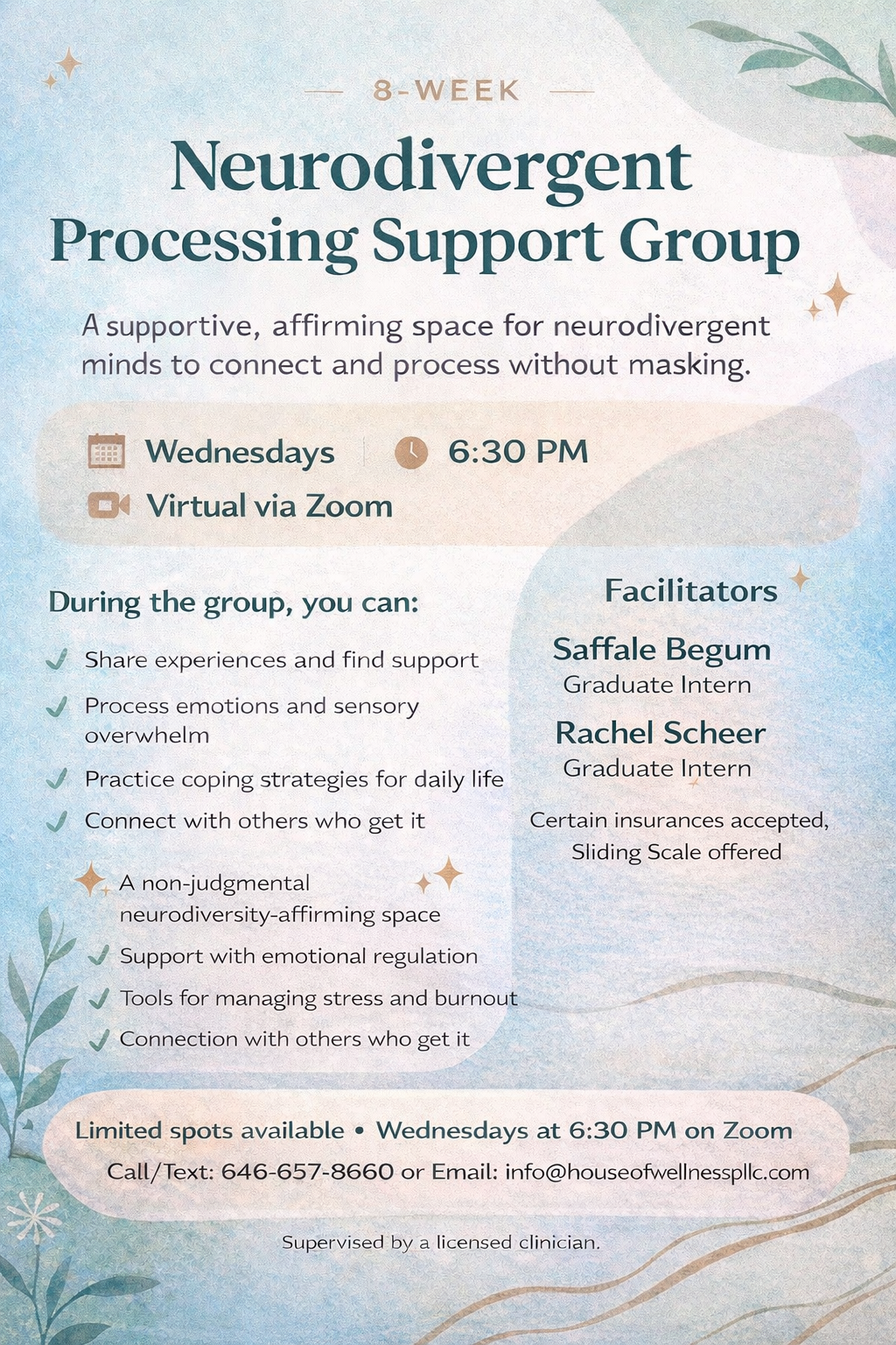 neurodivergent, NYC, processing group