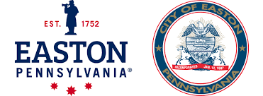Logo of the City of Easton, Pennsylvania, with the text 'EST. 1752' and 'EASTON PENNSYLVANIA' alongside a city emblem featuring a ship.