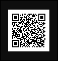 QR code on a black background