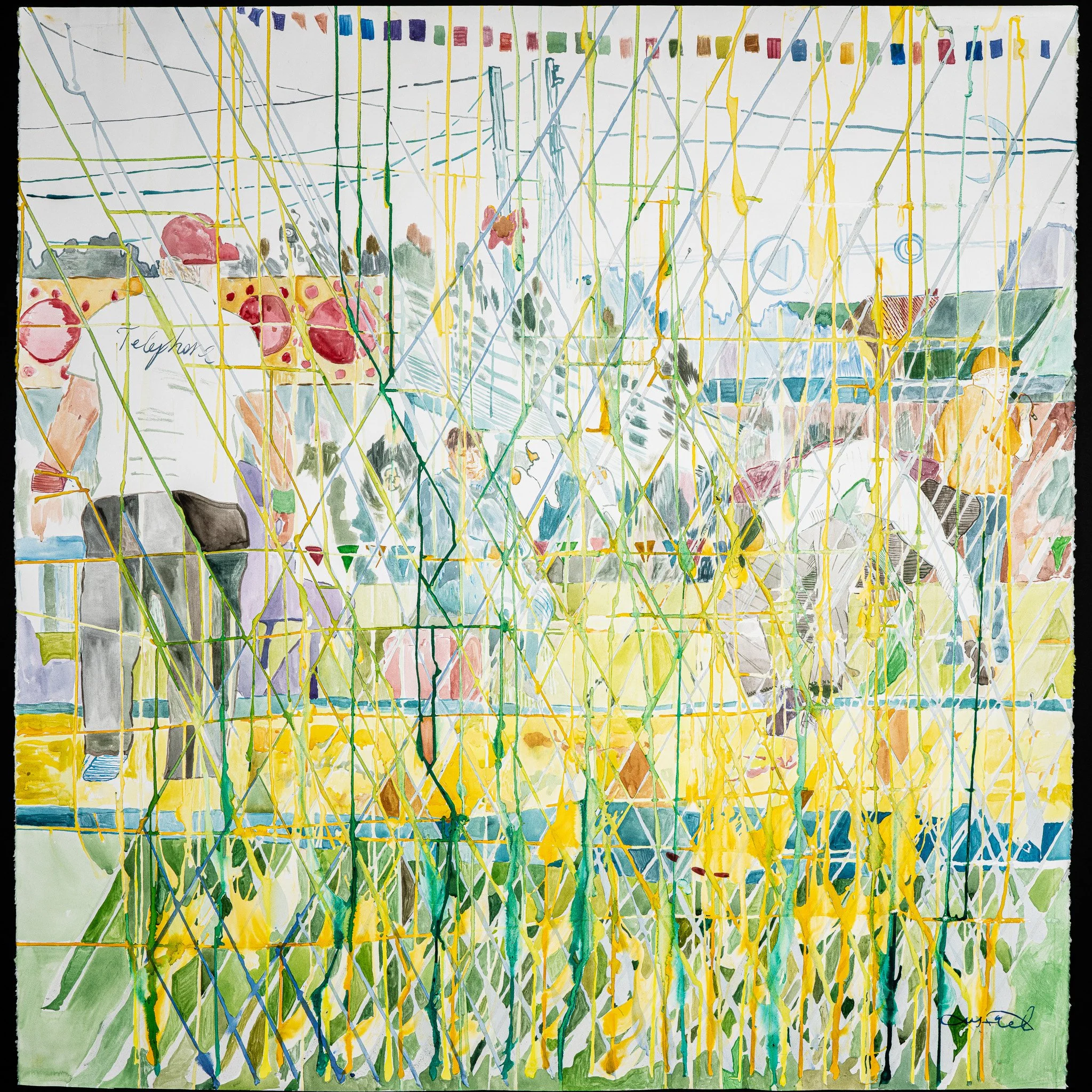 Kurash: Sabantuy Mirage- 2026, watercolor on paper, 40"x40"