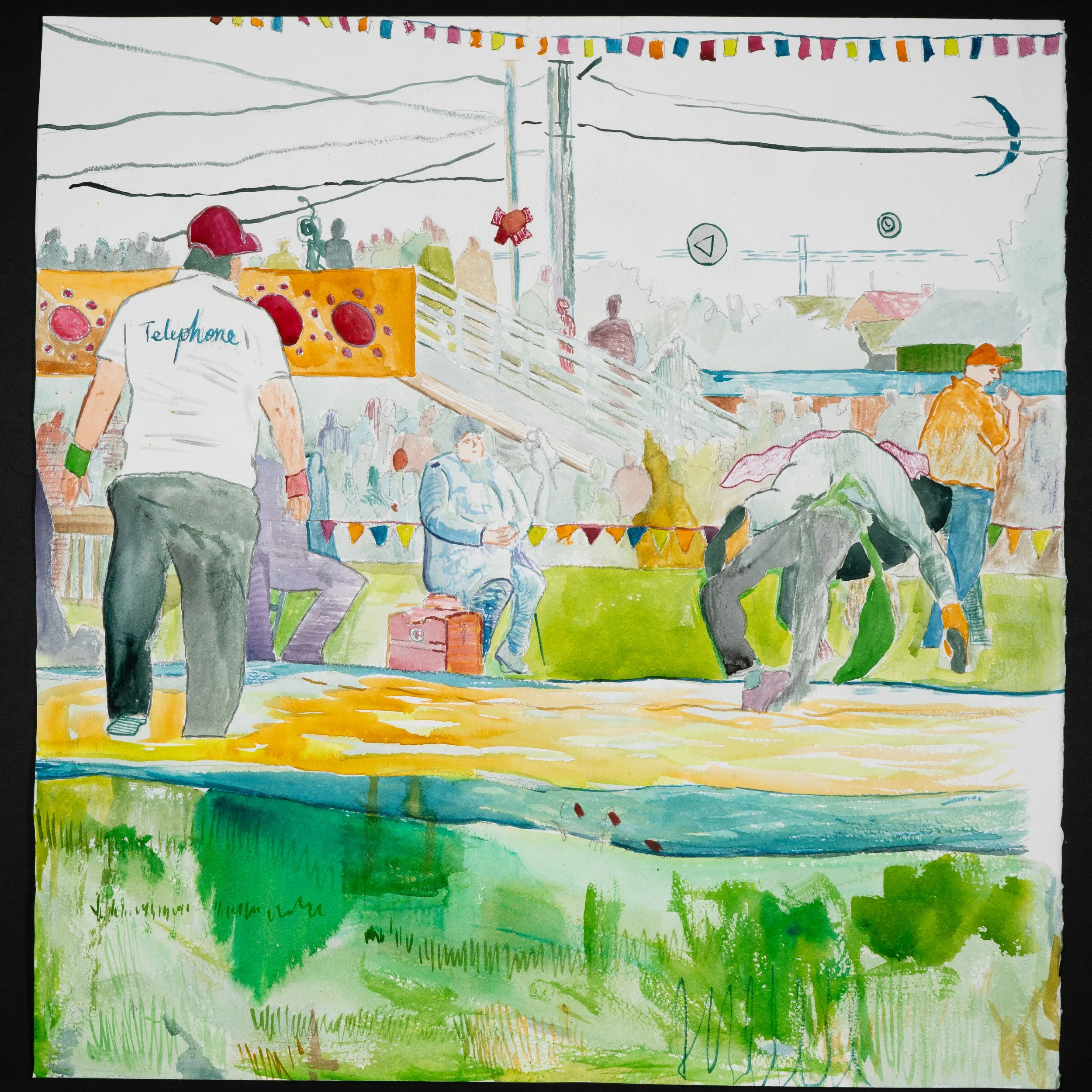 Kurash: Sabantuy Mirage, watercolor on paper, 2026, 20'x20'