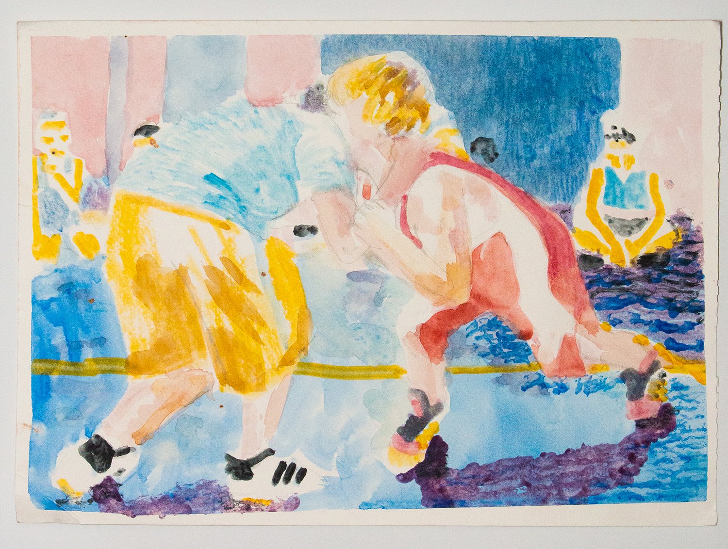 Kurash: Childhood- Watercolor on Paper,  2020, 18”x24”