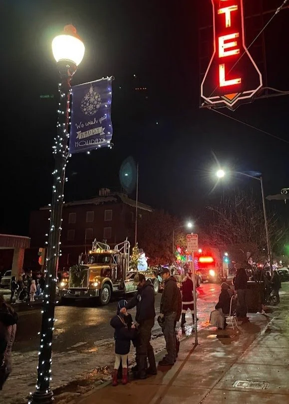 Downtown Burns Oregon has many boutique shopping options and dining establishments.  This photo features the Historic Central Hotel just down the street from Bon Temps Suites in Burns Oregon.