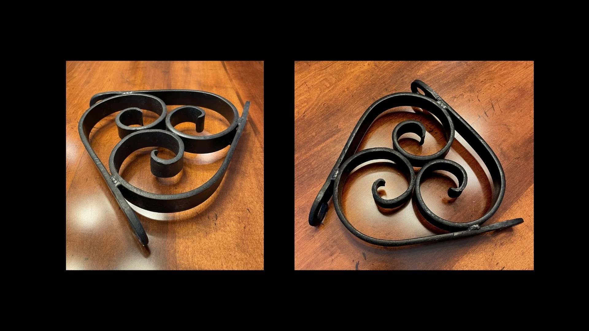 Scroll style trivet (~6" x 6").