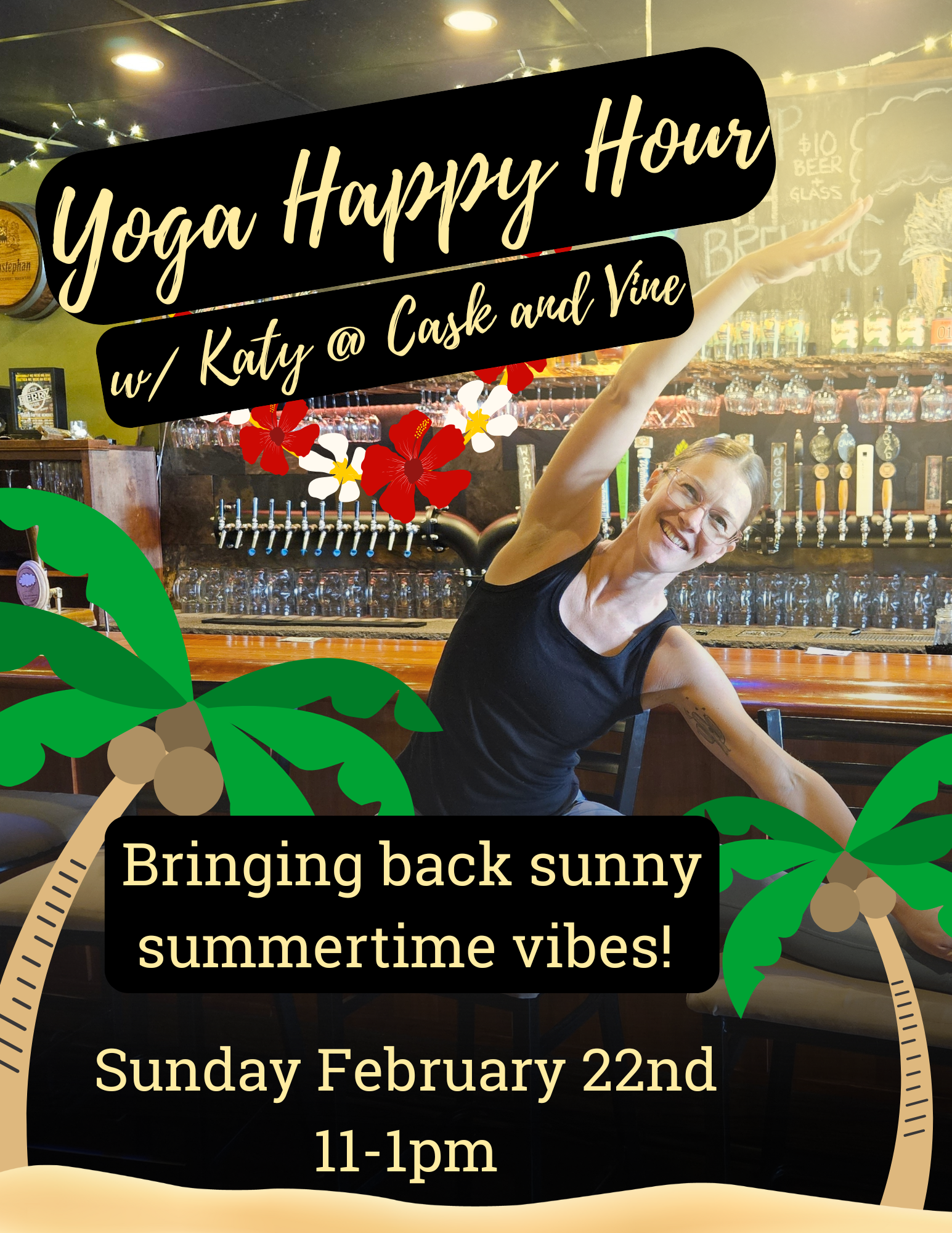 Yoga Happy Hour w/ Katy @ Cask and Vine