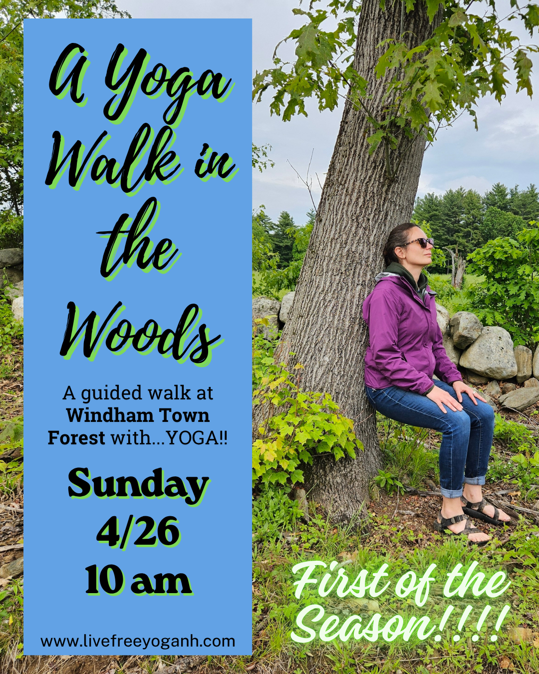 Yoga Walk in the Woods (First of the Season!)@ Windham Town Forest