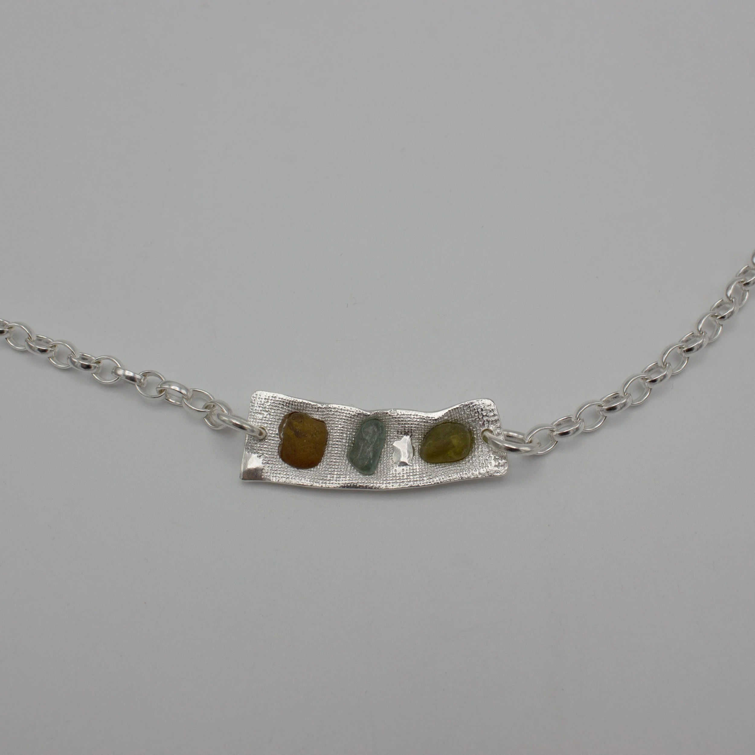 Sea Glass Necklace with Texture