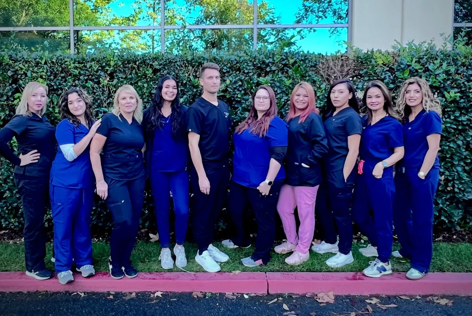 Sand Canyon Dental staff outside the Irvine dental office