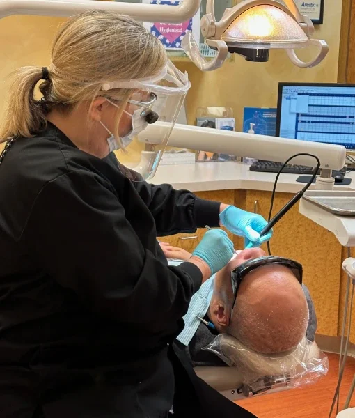 Dental implant restoration replacing missing tooth in irvine