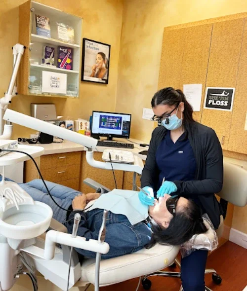 Patient receiving dental care in Irvine
