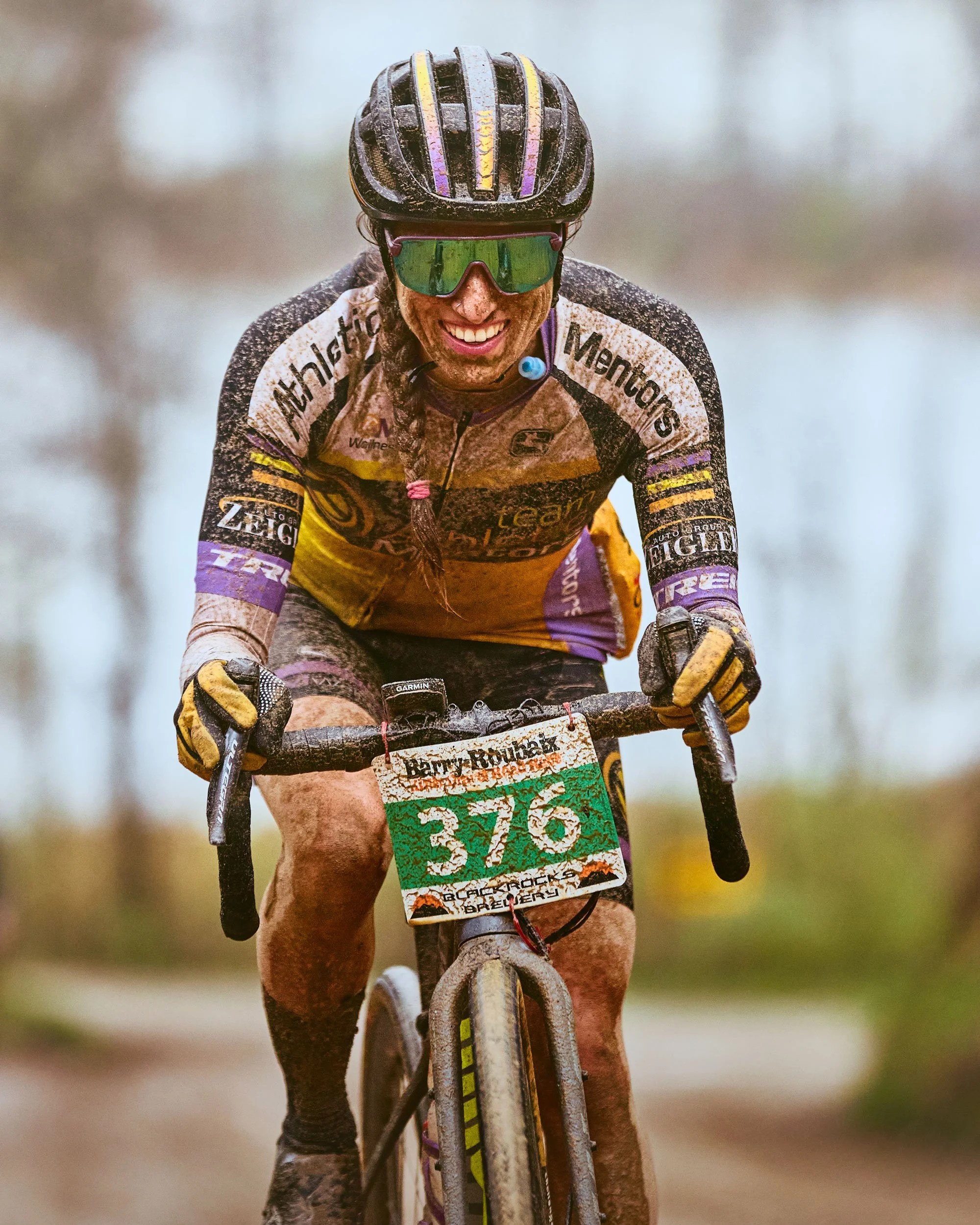 Gravel cyclist portrait Barry Roubaix 2026, Hastings Michigan, endurance race photography