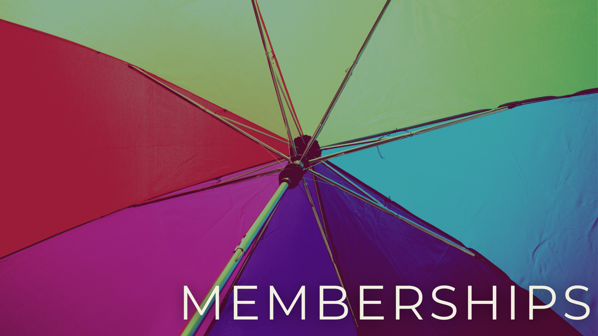 Colorful umbrella symbolizing wellness memberships and recurring access to therapies at Inner Space in Des Moines