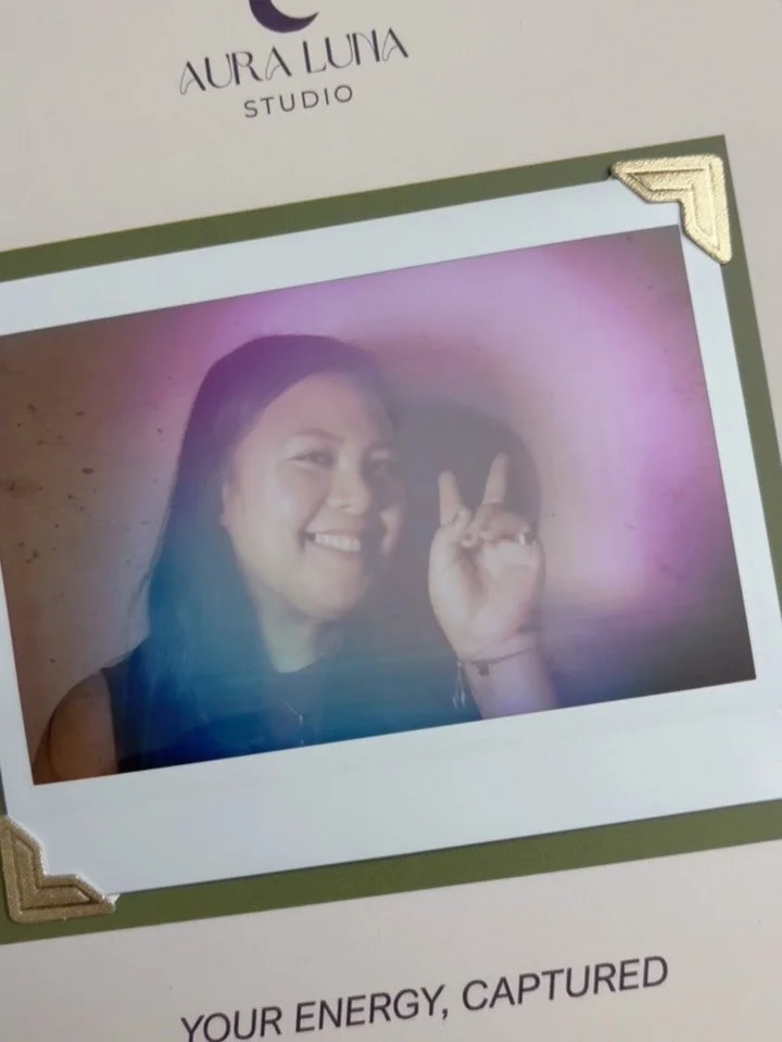 Got my aura photo taken by @auralunastudio! It&rsquo;s blue, pink, and white because I had just written a poem before this was taken that needed a lot of delicate listening and compassion. 💖

Checked out downtown Pomona&rsquo;s night market and got 
