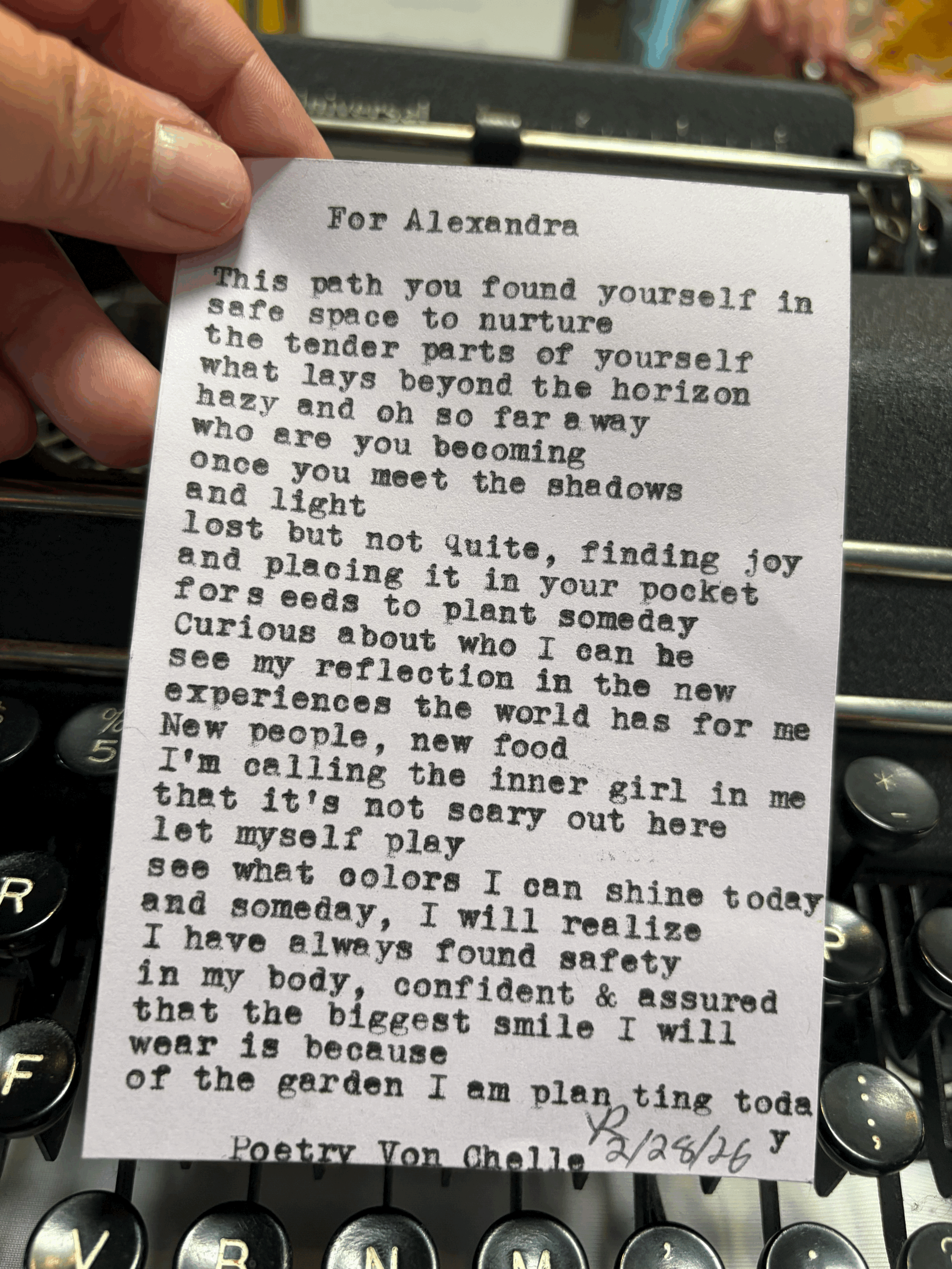 Custom Poem (video call session)
